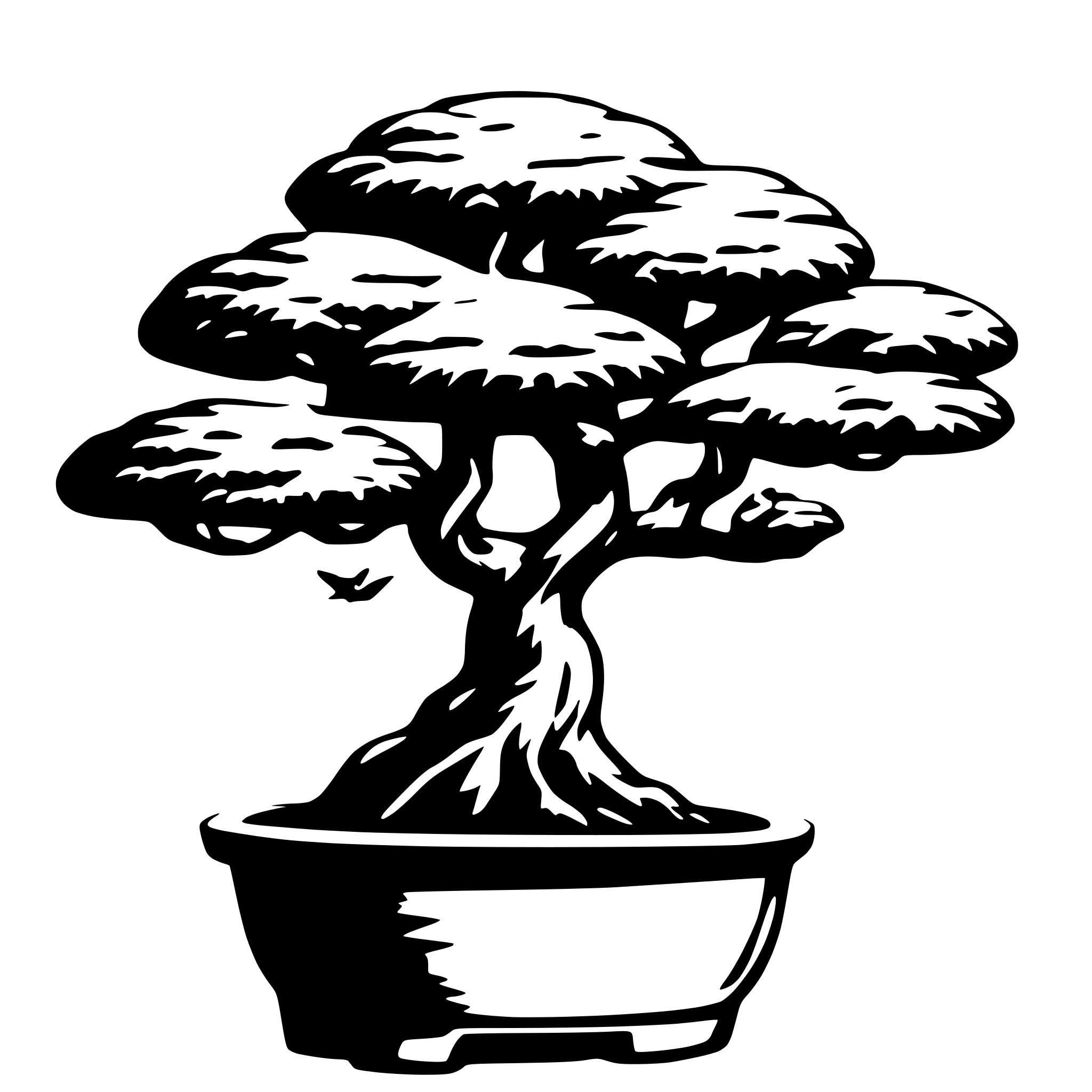 AI-generated SVG of a bonsai