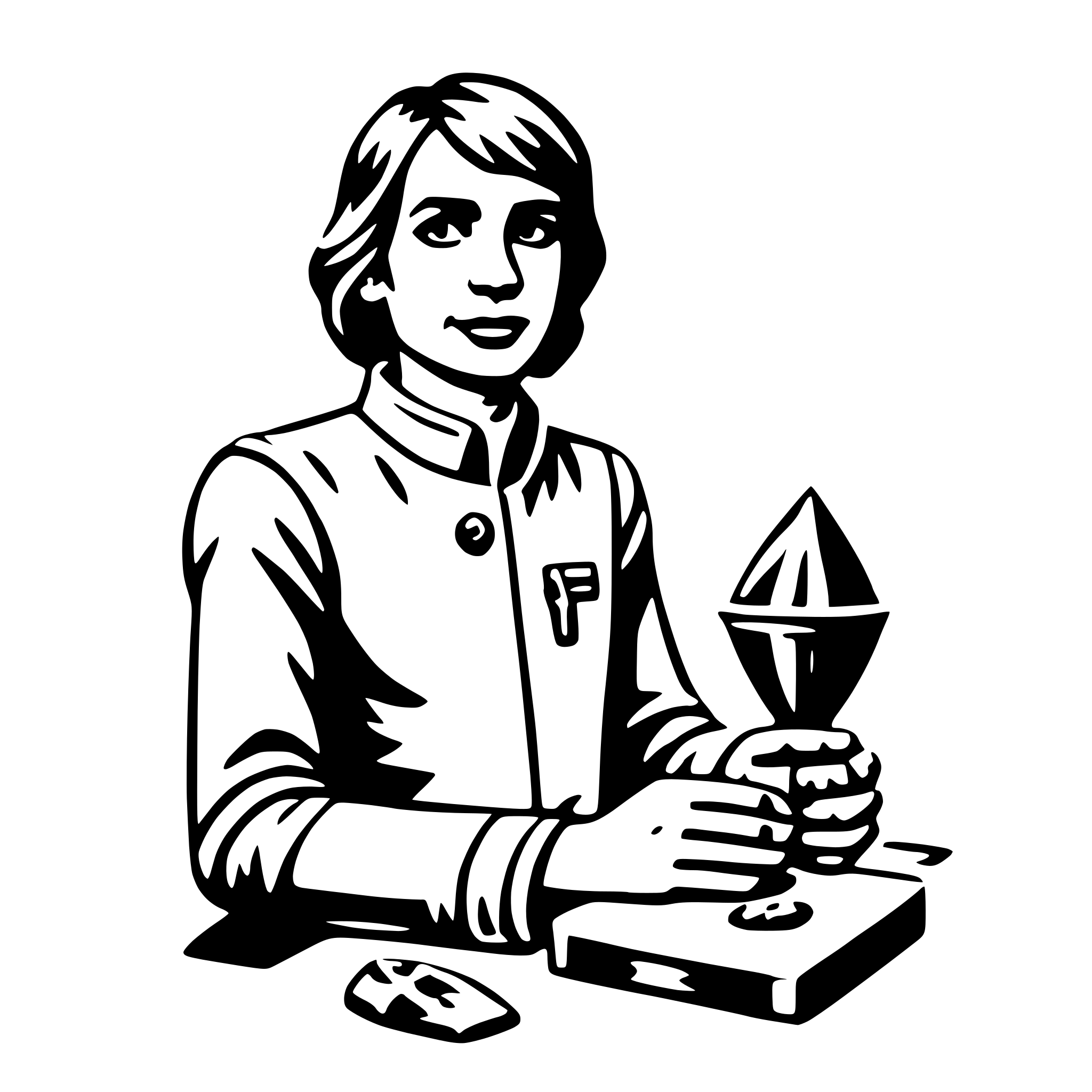 AI-generated SVG of a anthropologist