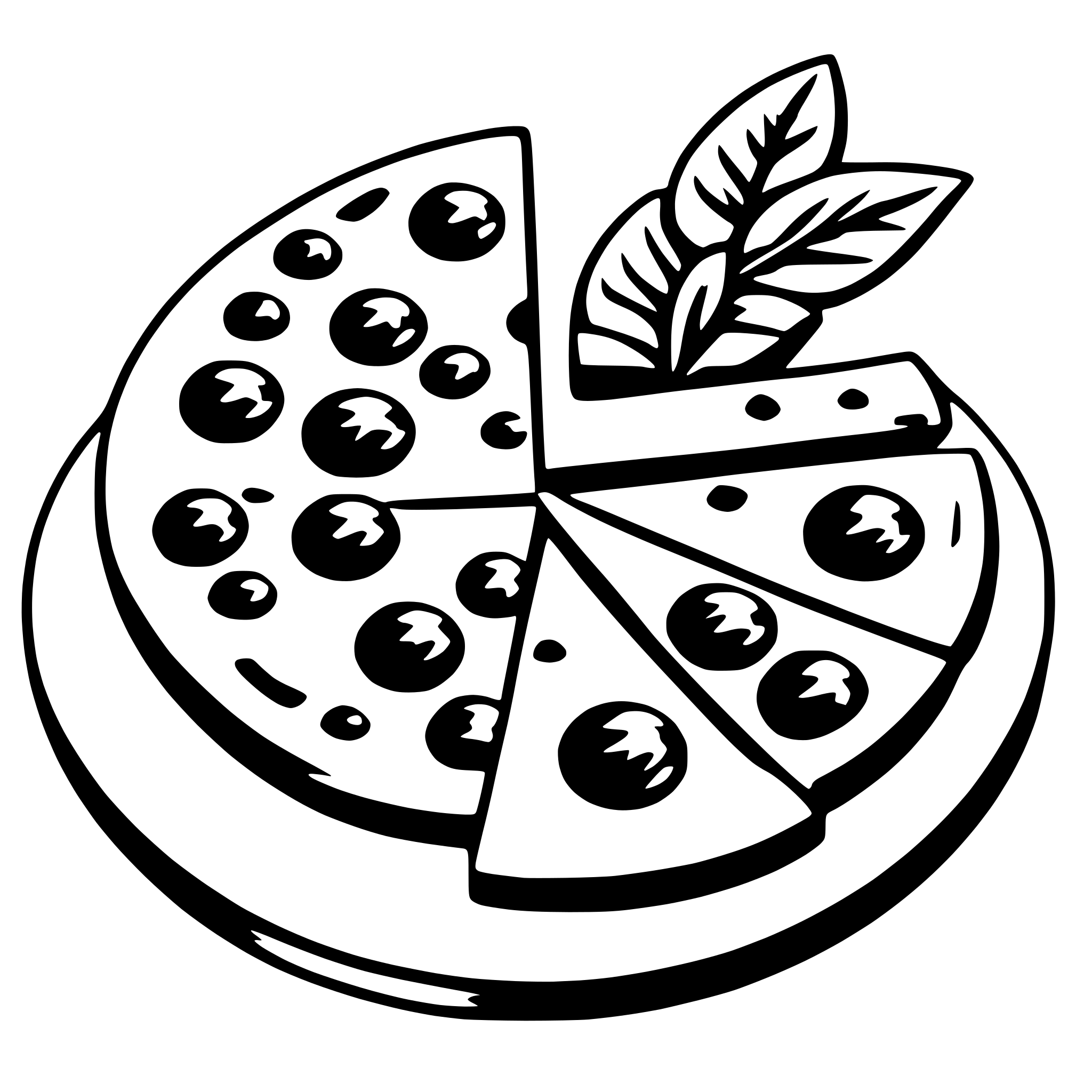 AI-generated SVG of 'pizza'
