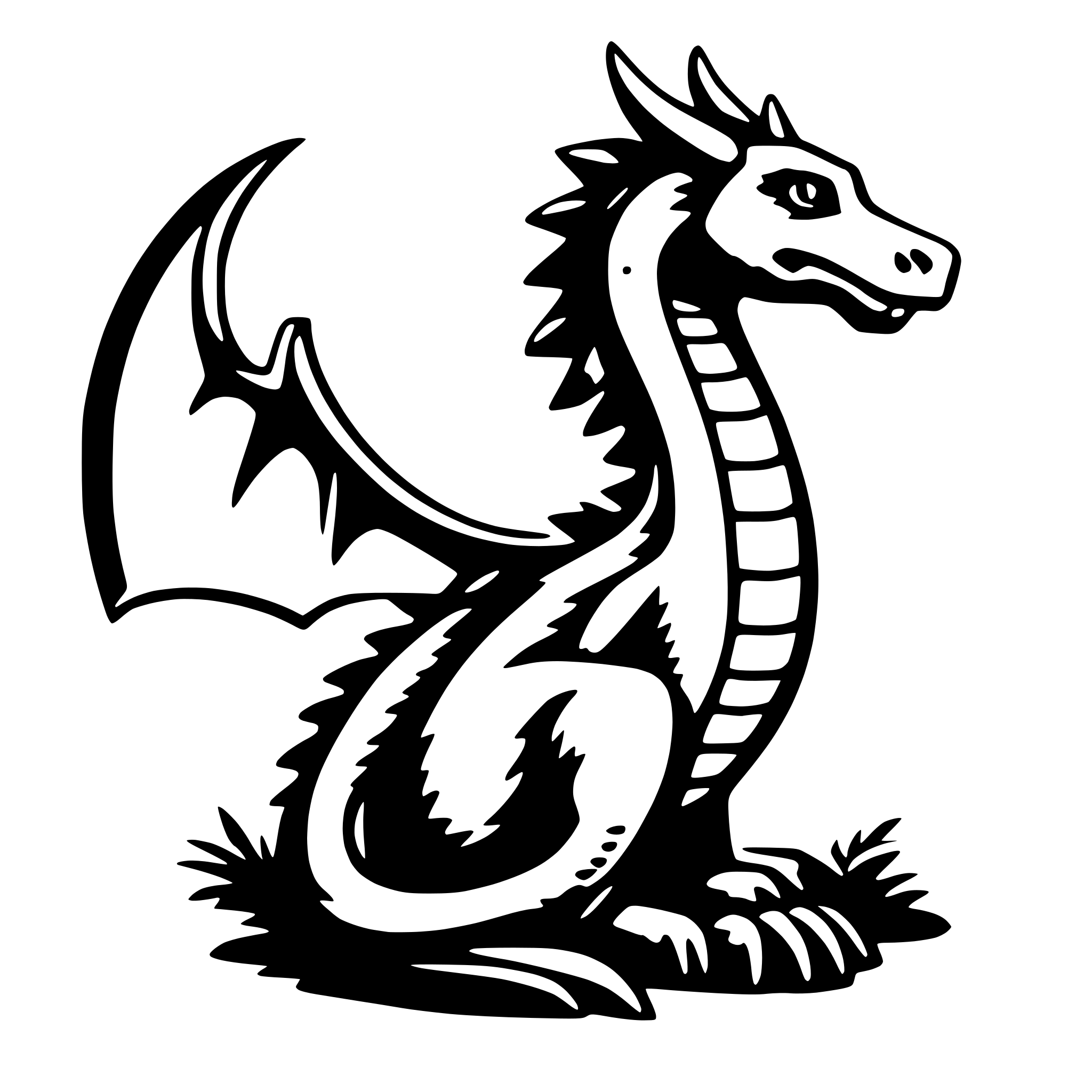AI-generated SVG of a dragon