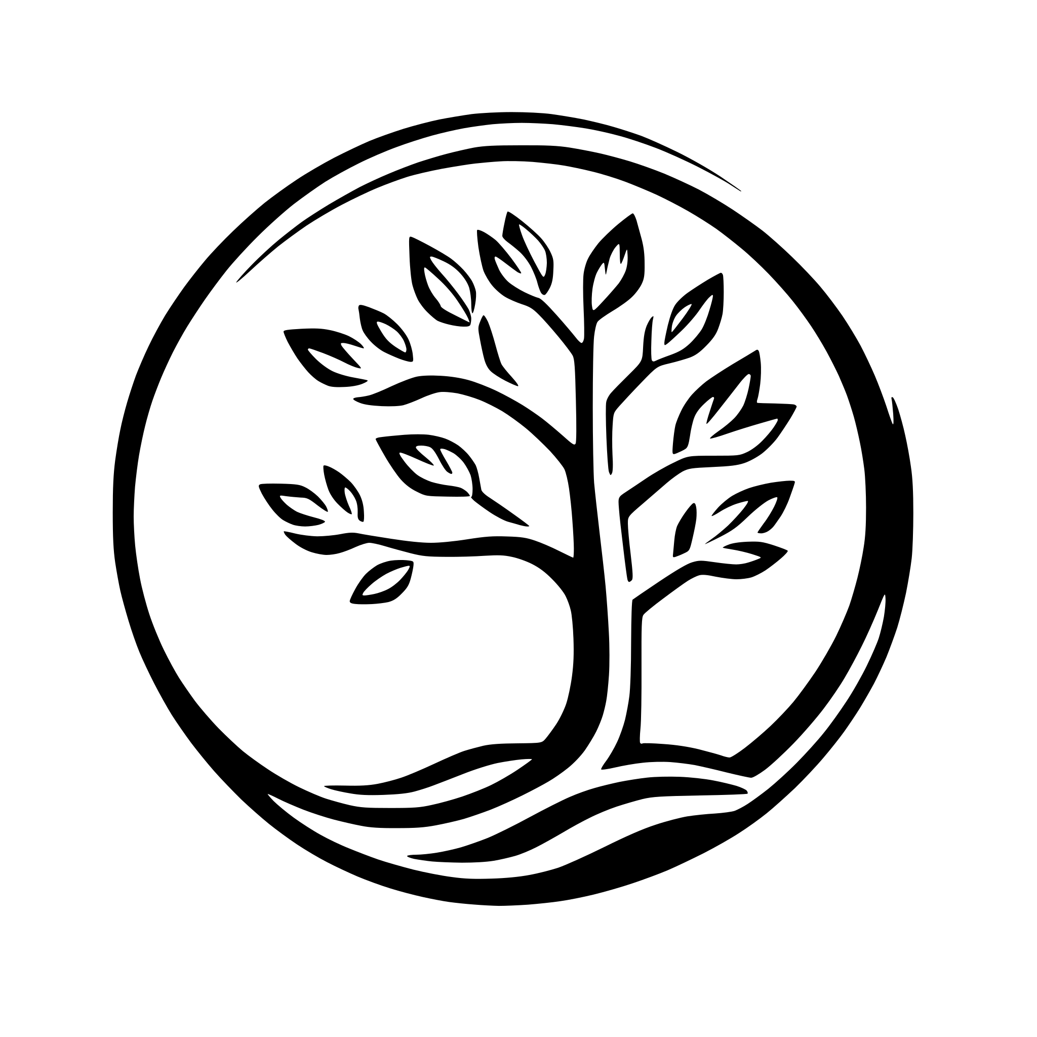 AI-generated SVG of 'abstract tree with winding branches'