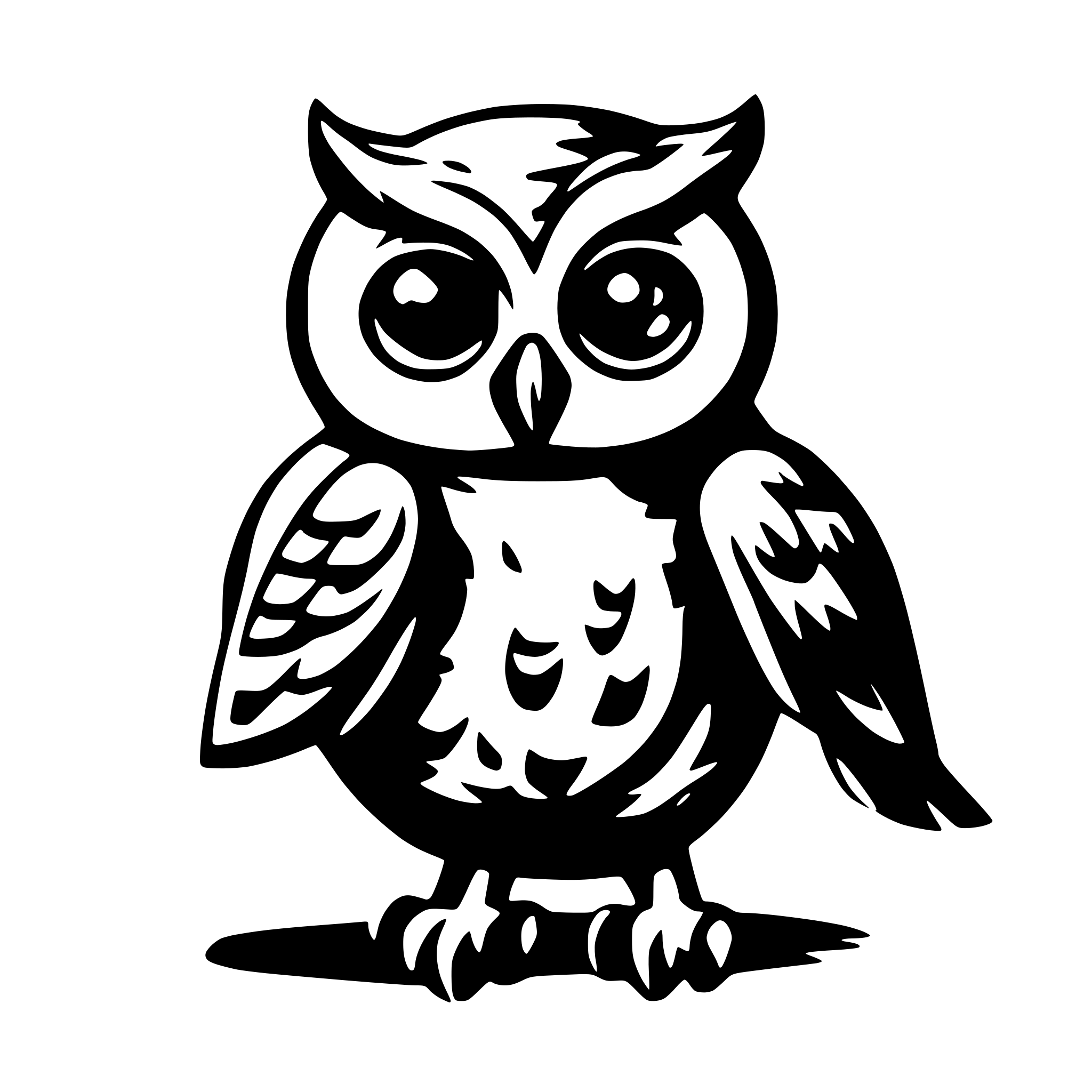 AI-generated SVG of a owl