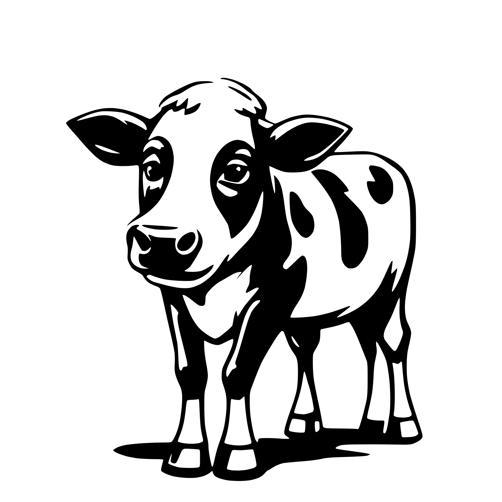 AI-generated SVG of a Vache