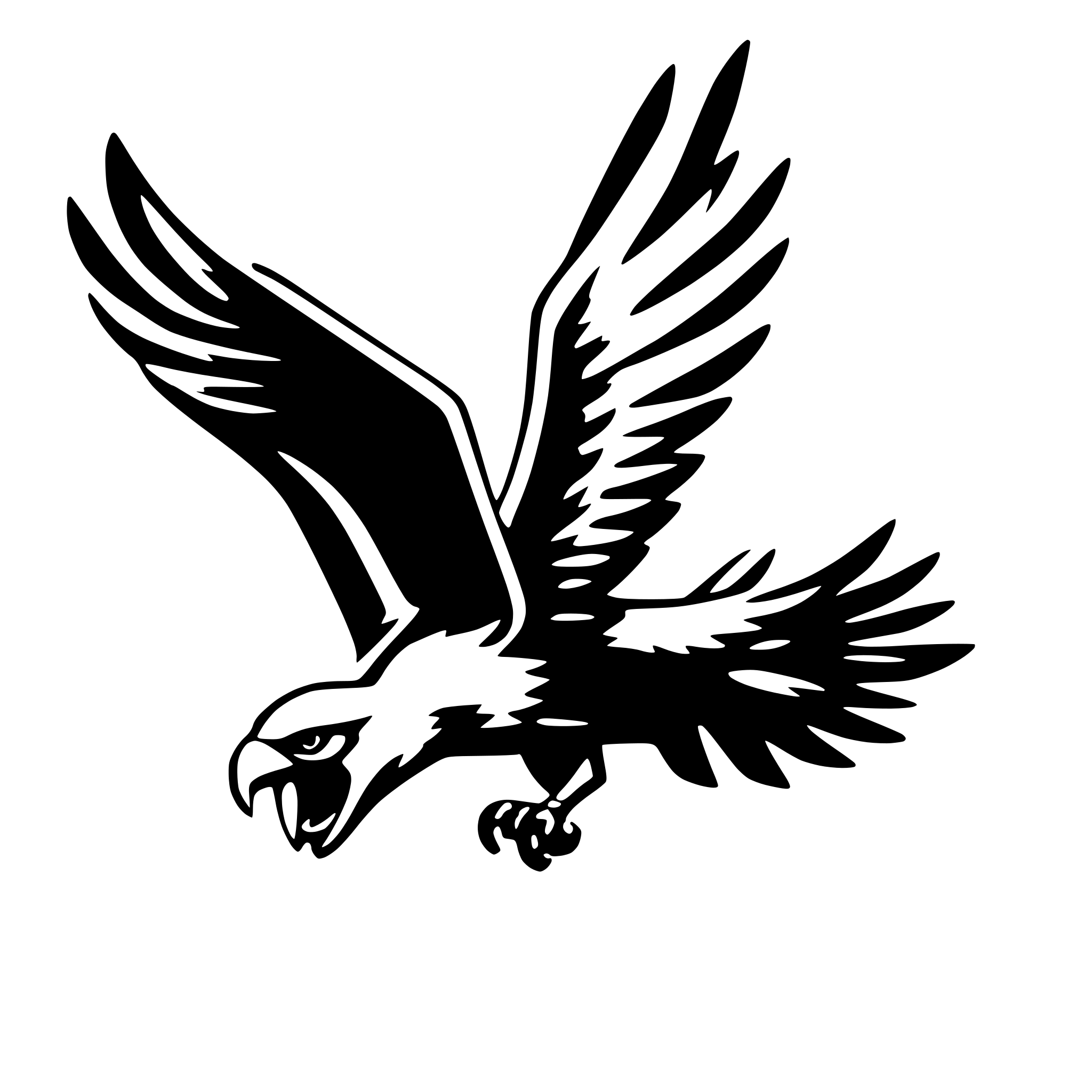 AI-generated SVG of 'flying eagle'