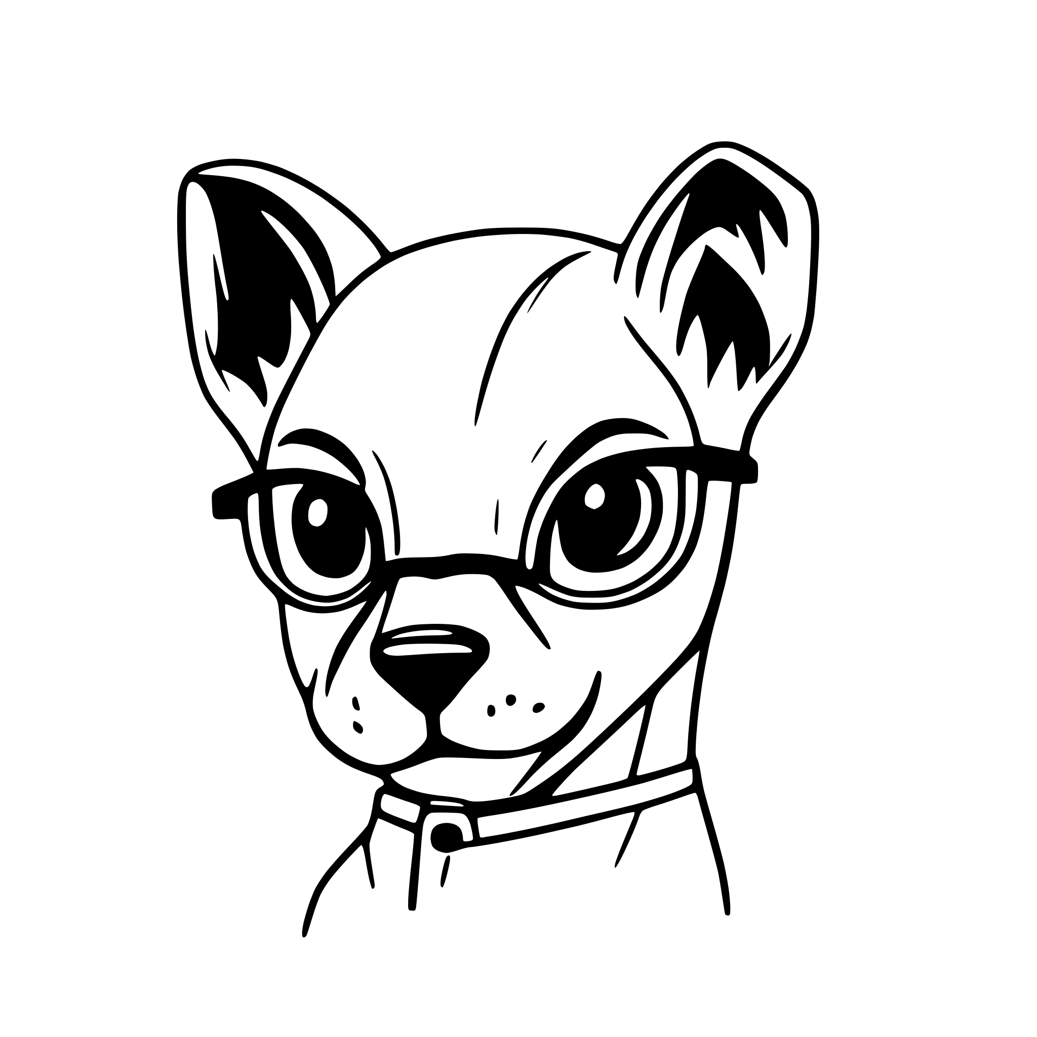 AI-generated SVG of a cachorro pastor alemao de oculos