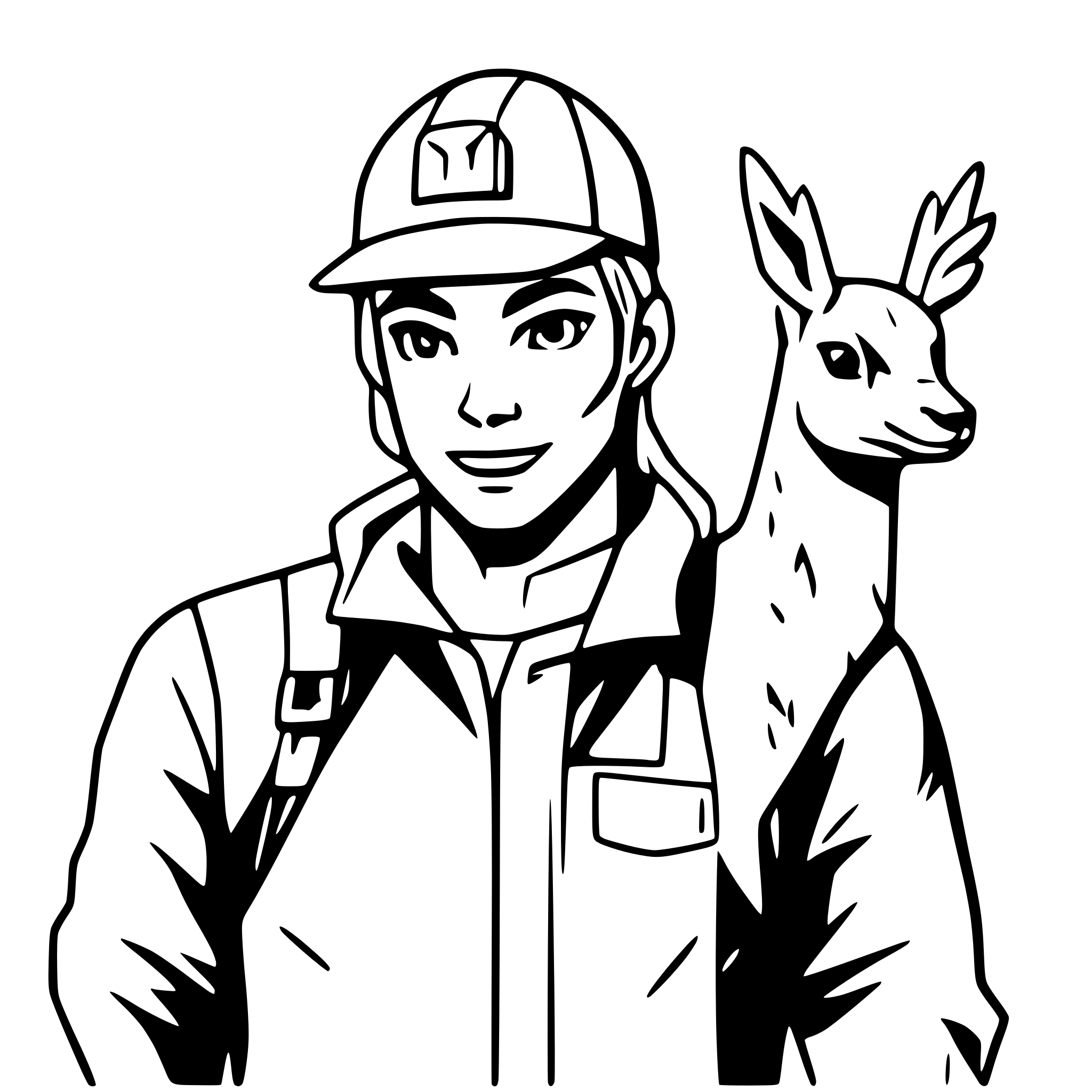 AI-generated SVG of a Electrician that likes to hunt deer ducks and hogs
