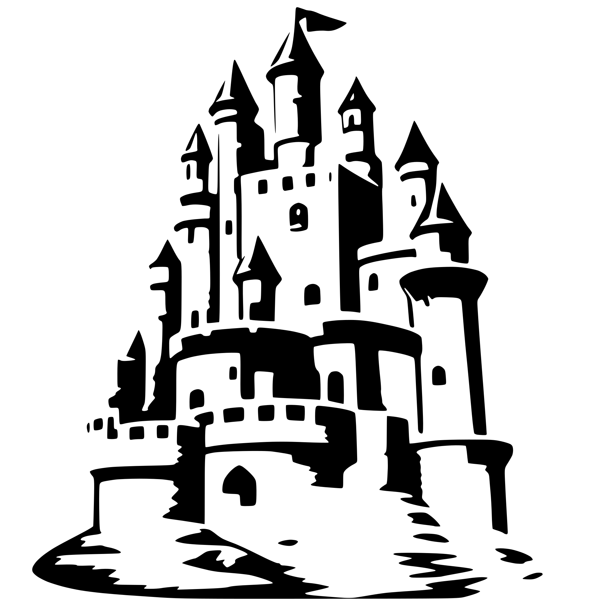 AI-generated SVG of 'a big castle'