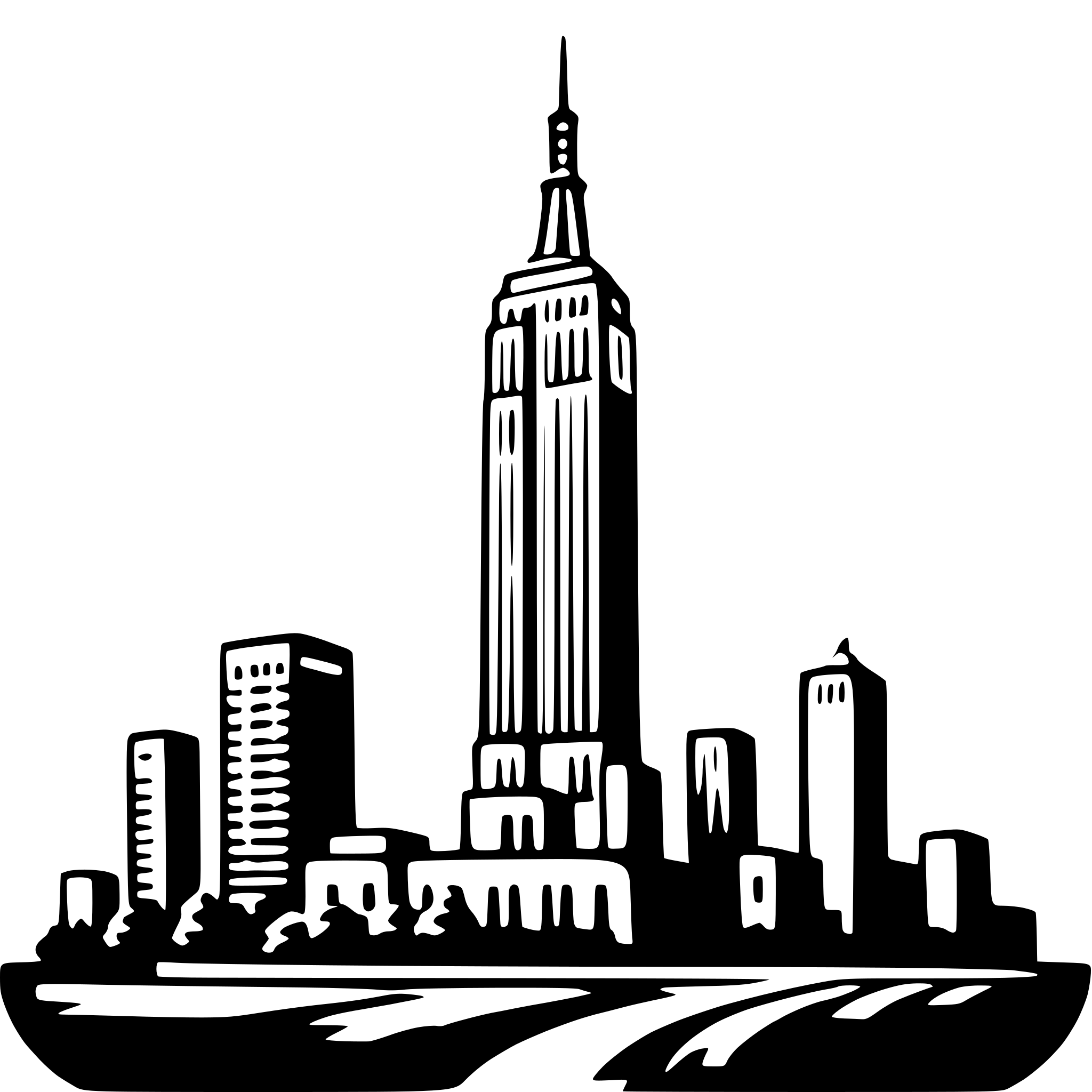AI-generated SVG of 'empire state building'
