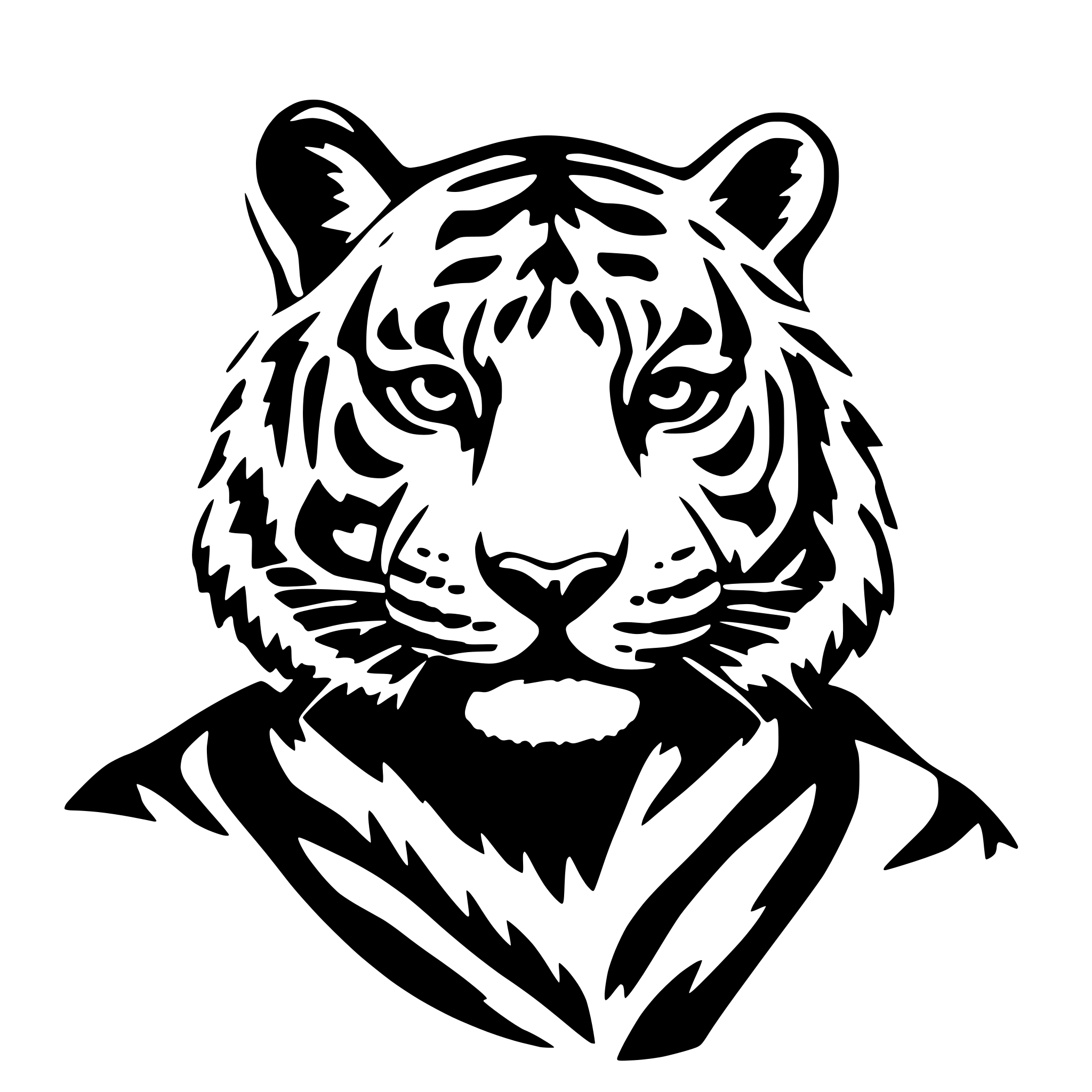 AI-generated SVG of 'Tiger Dhanesh'