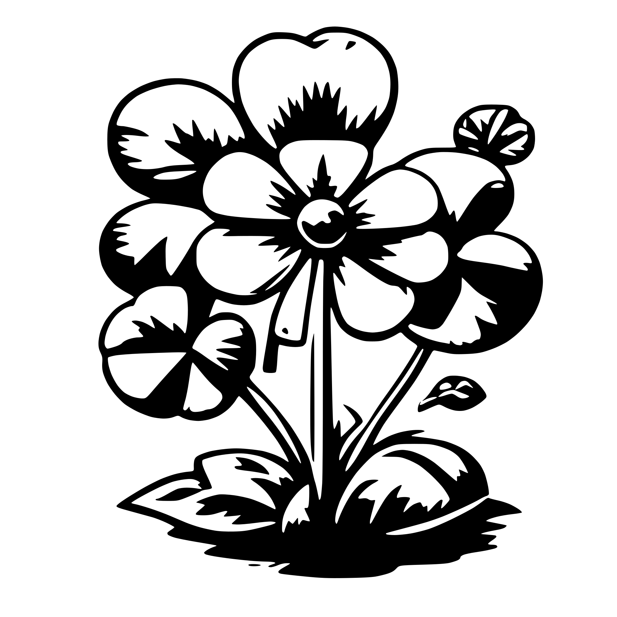 AI-generated SVG of 'clover'