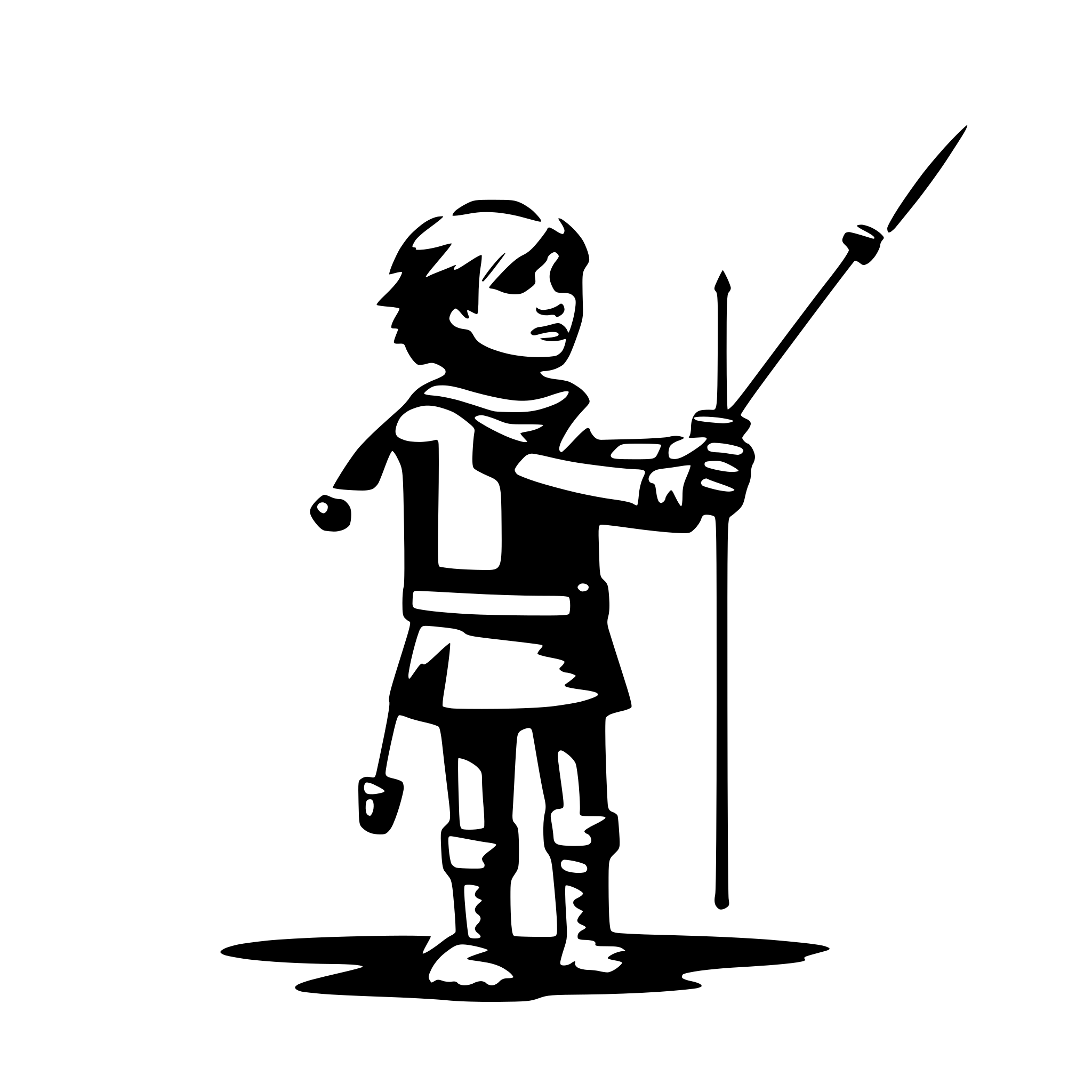 AI-generated SVG of 'a character shooting a blowgun'