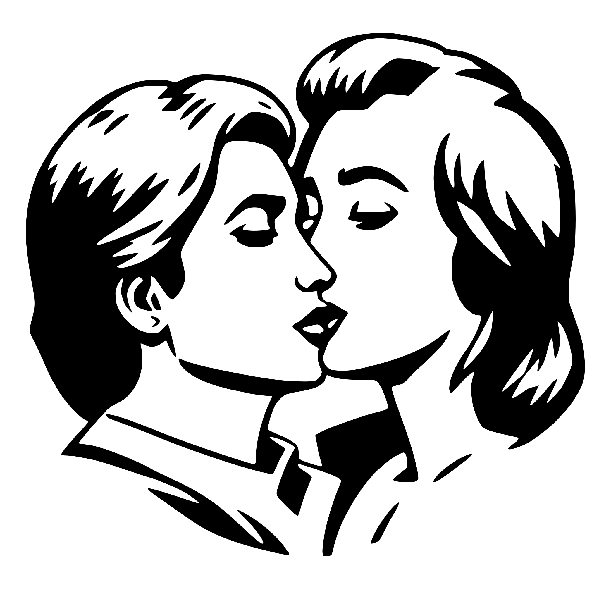 AI-generated SVG of 'kiss'