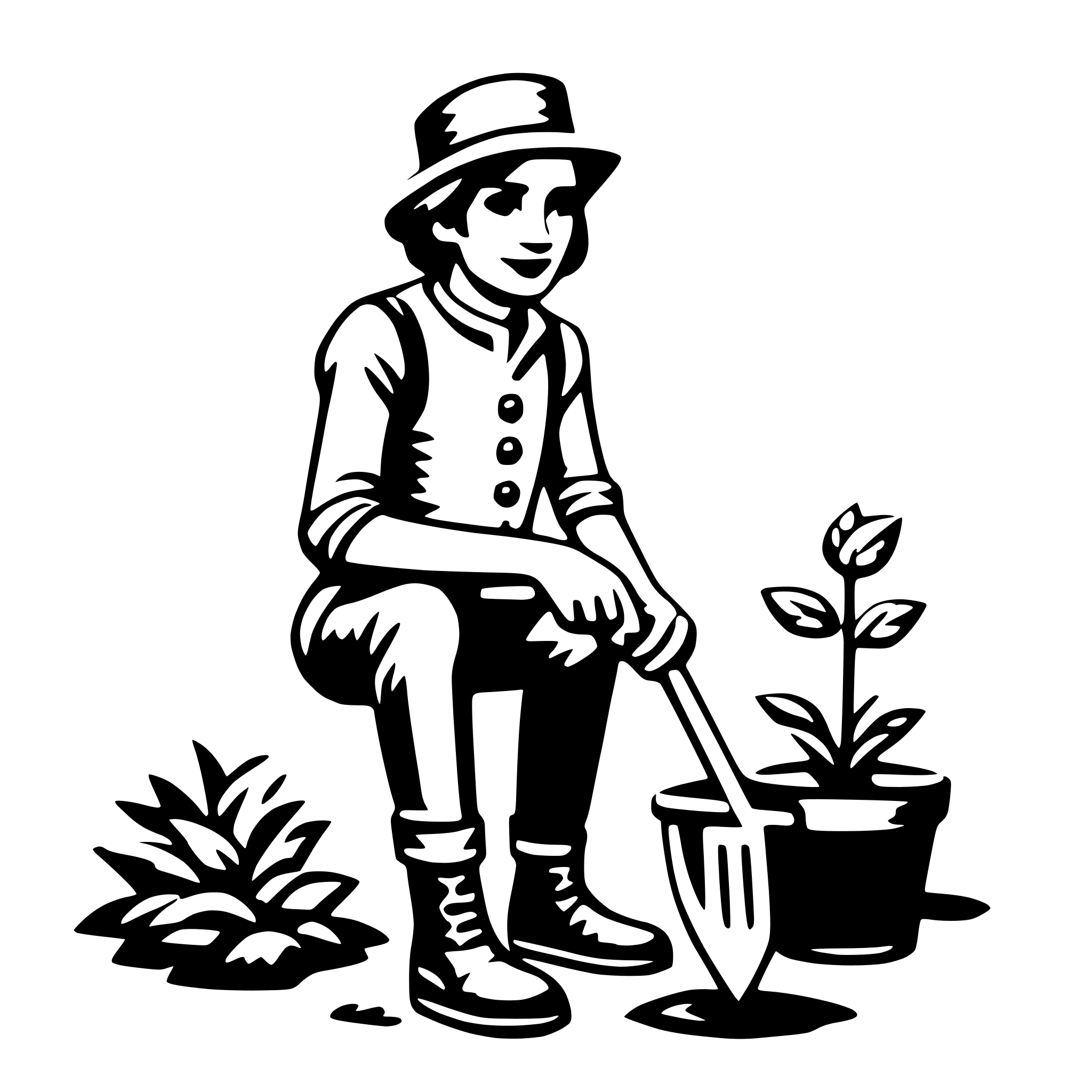 AI-generated SVG of 'gardener'