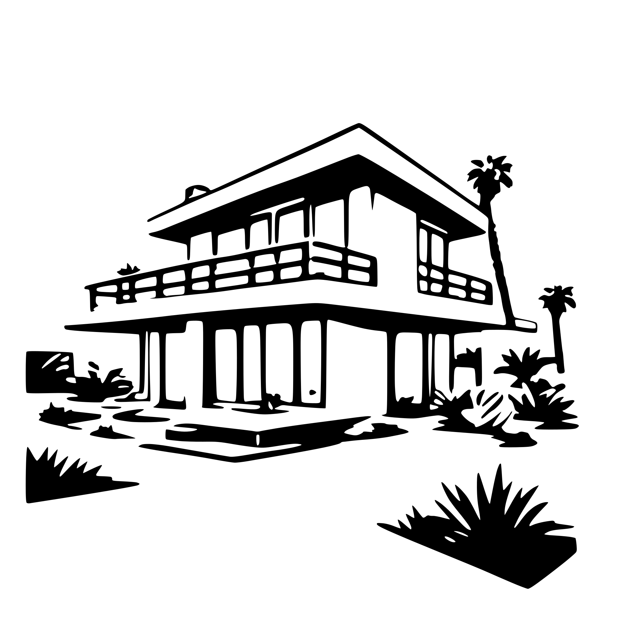 AI-generated SVG of a Palm Springs house