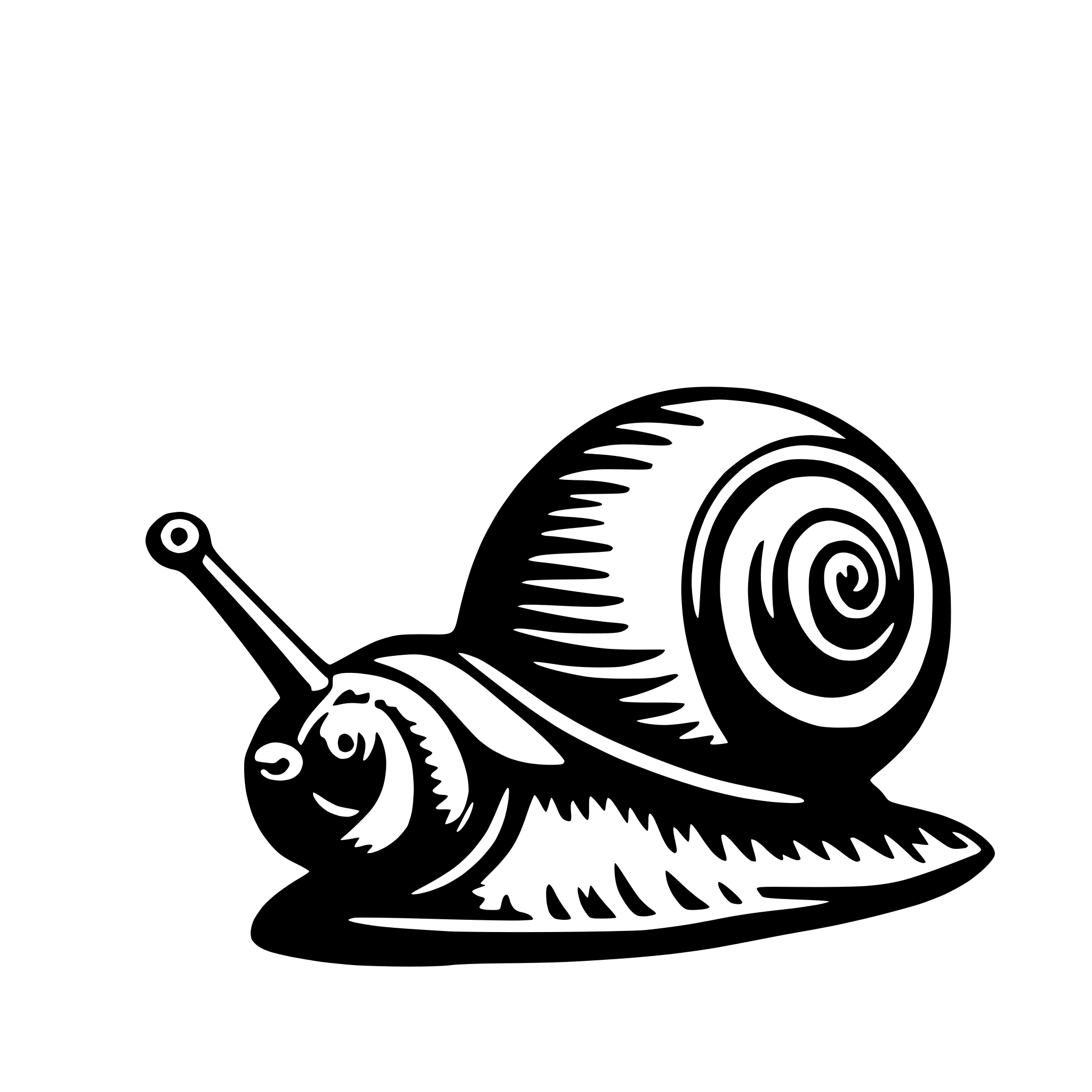 AI-generated SVG of a snail
