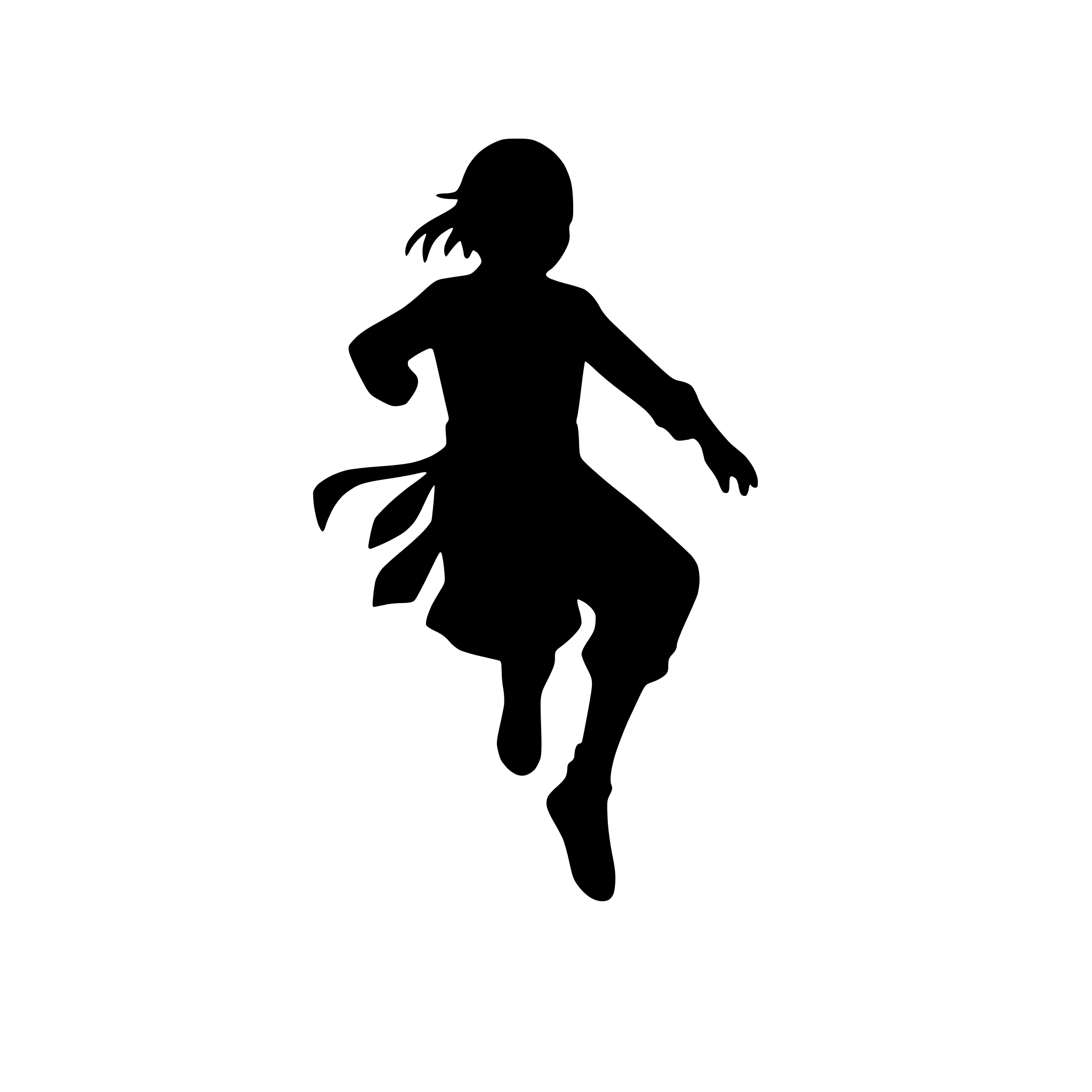 AI-generated SVG of 'ninja in mid-leap'