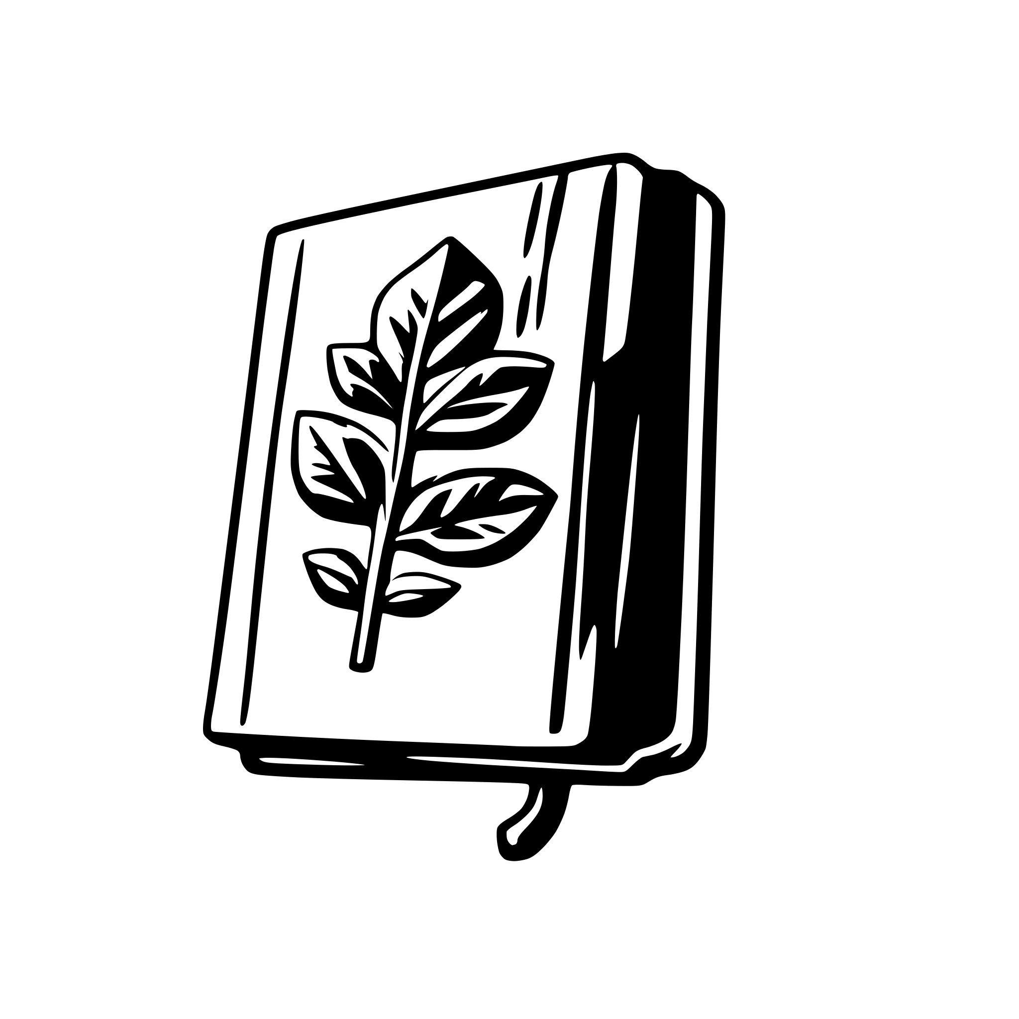 AI-generated SVG of a 2D grimdark opened book