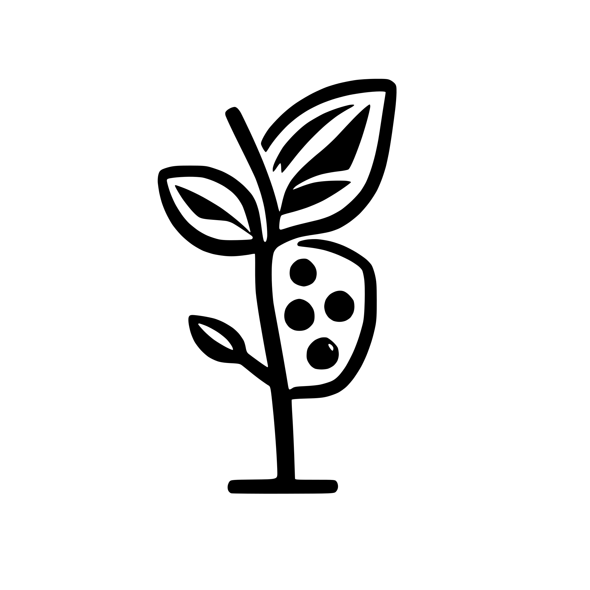 AI-generated SVG of a berry on stem icon, line art only, no fill, thick outline, flat vector style, suitable for 16x16 pixels