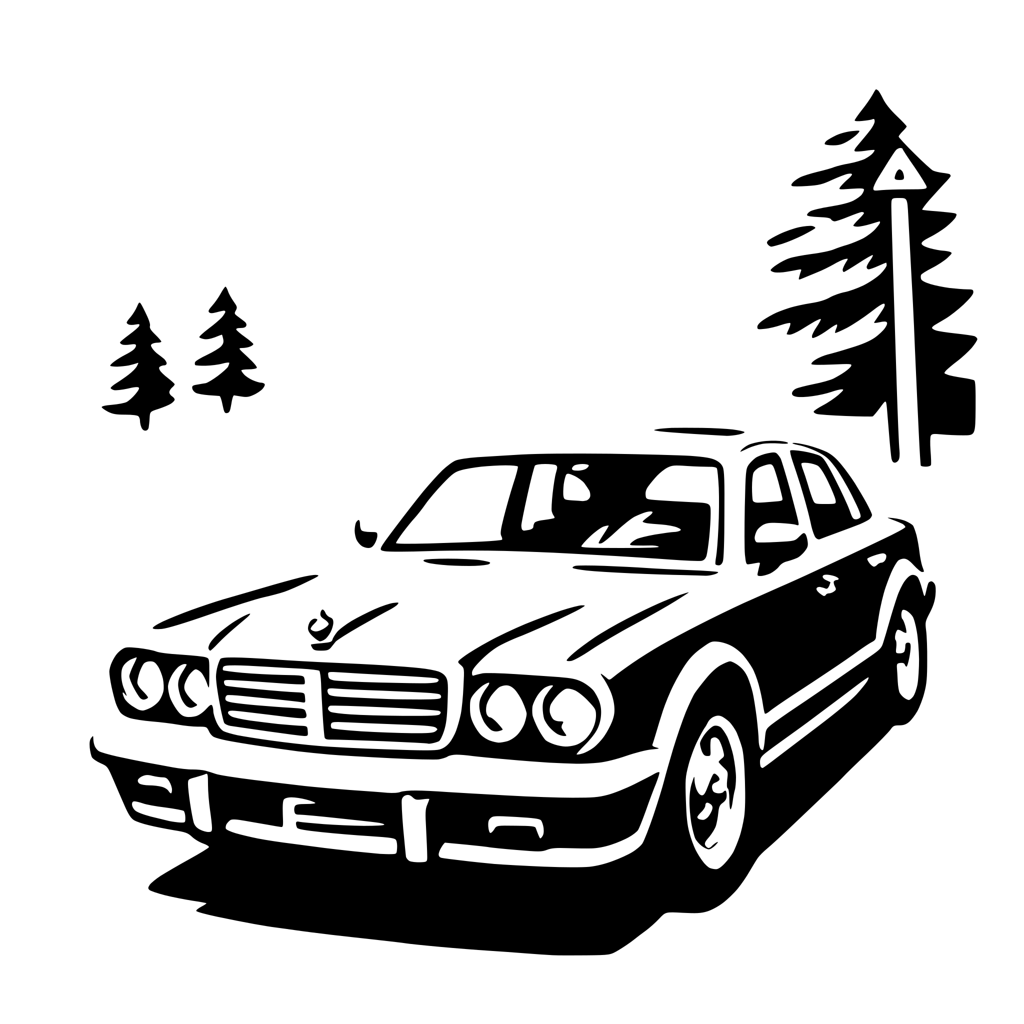 AI-generated SVG of a sedan