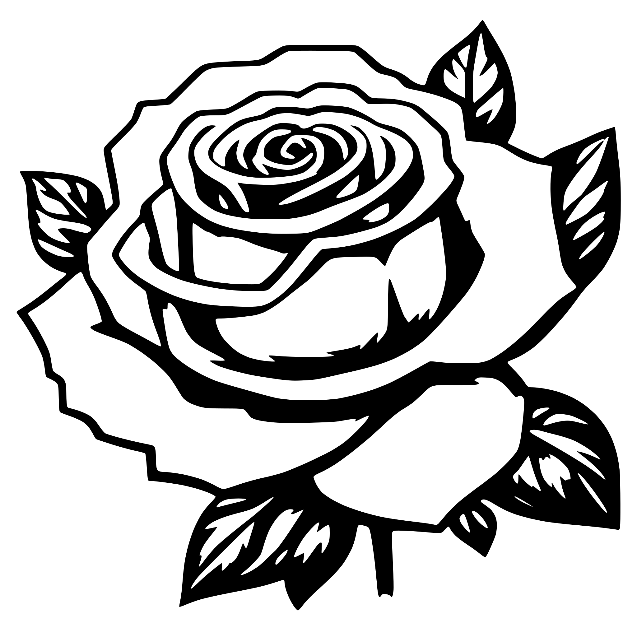 AI-generated SVG of 'a beautiful rose'