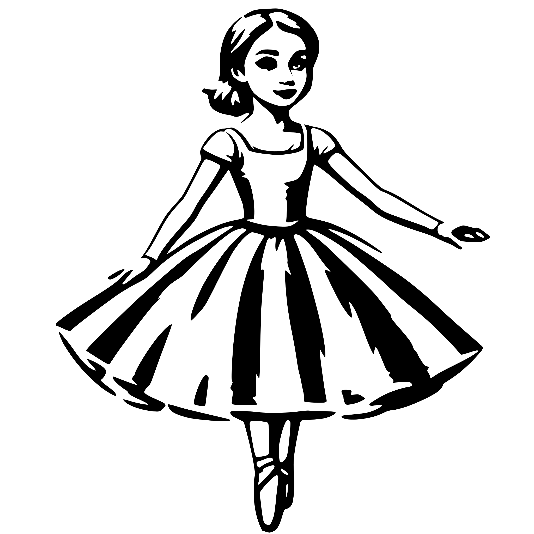 AI-generated SVG of 'a ballet girl'