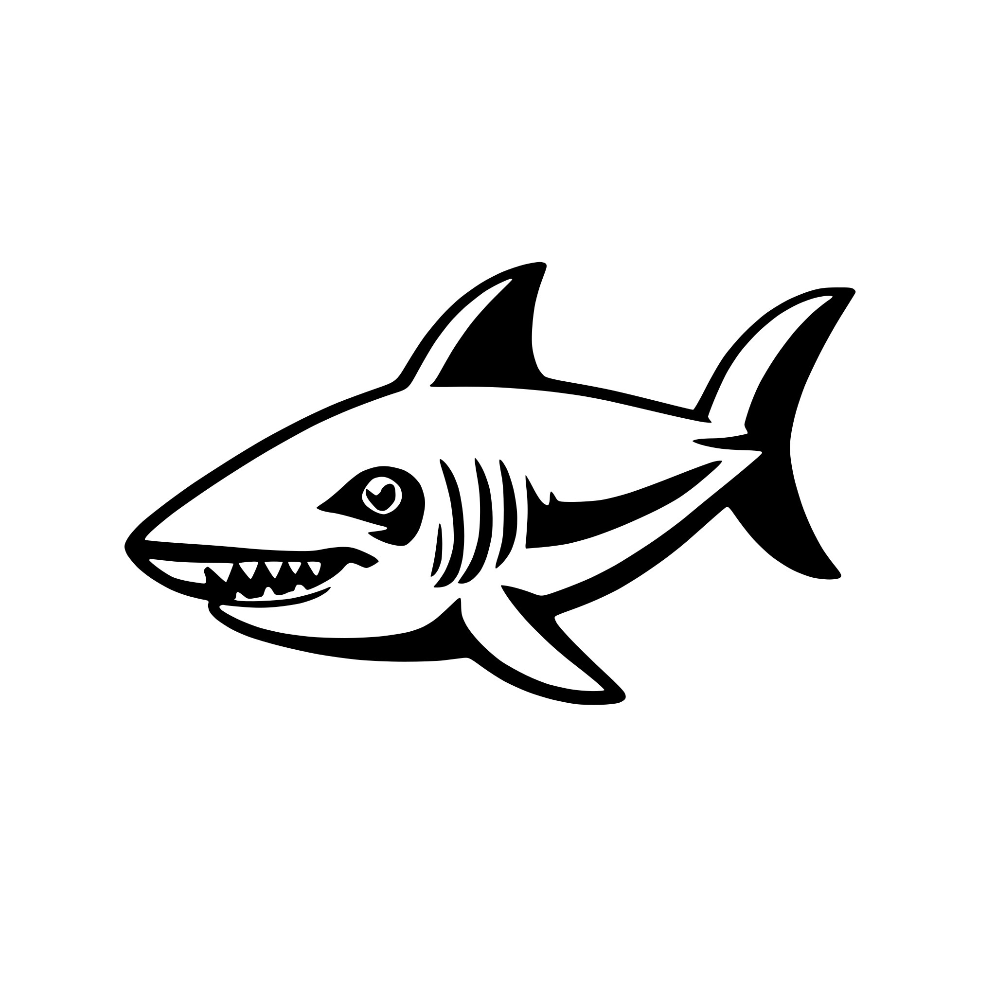 AI-generated SVG of 'sad shark'