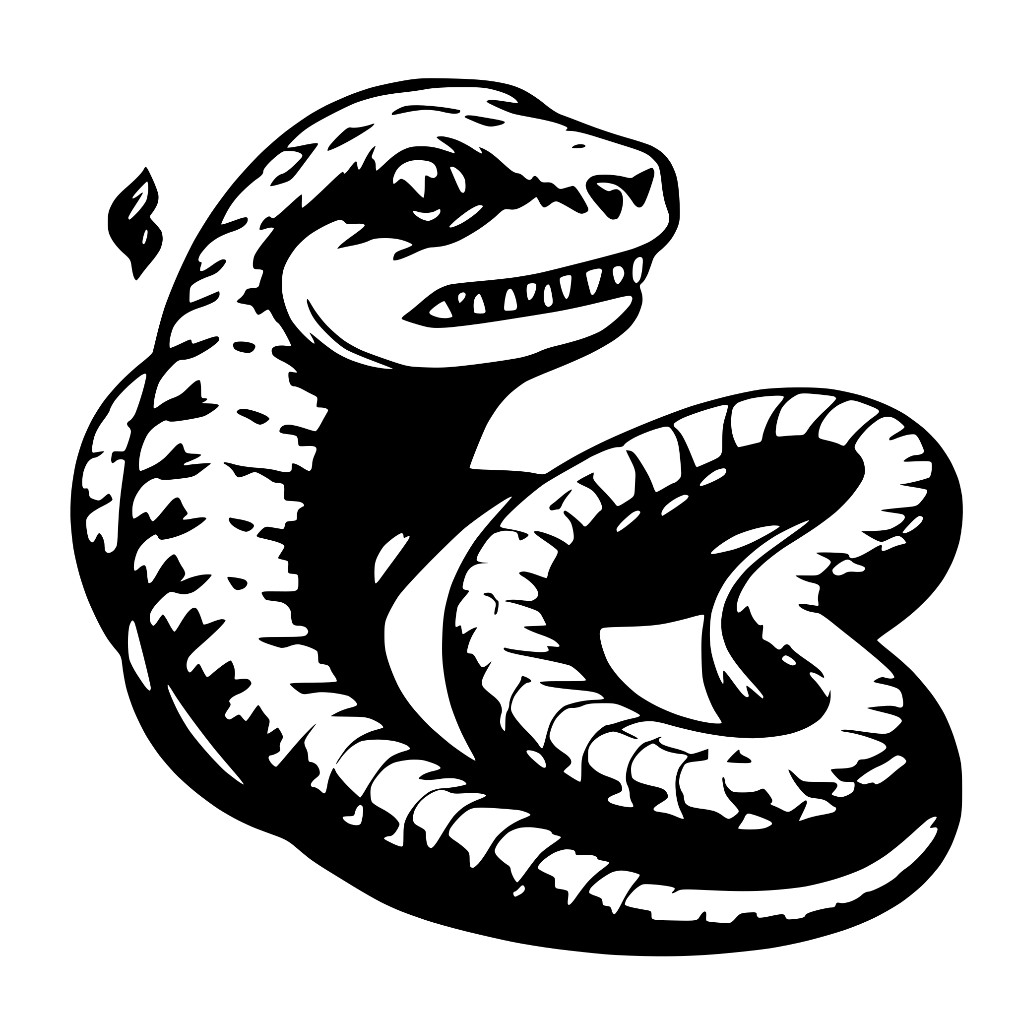 AI-generated SVG of a snake