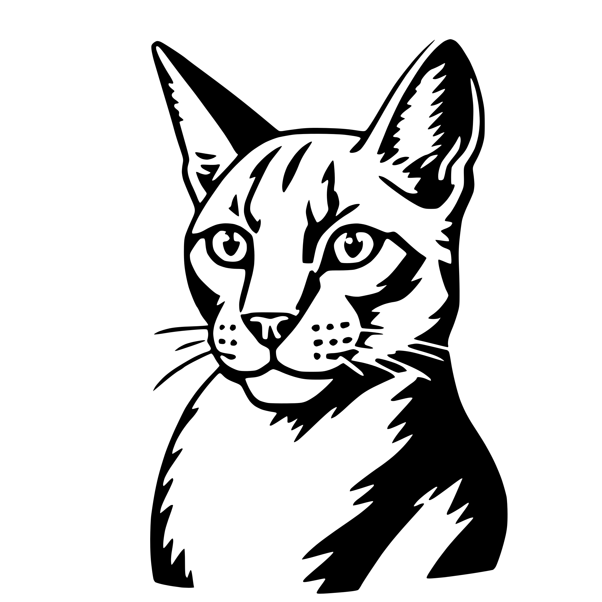 AI-generated SVG of 'caracal'
