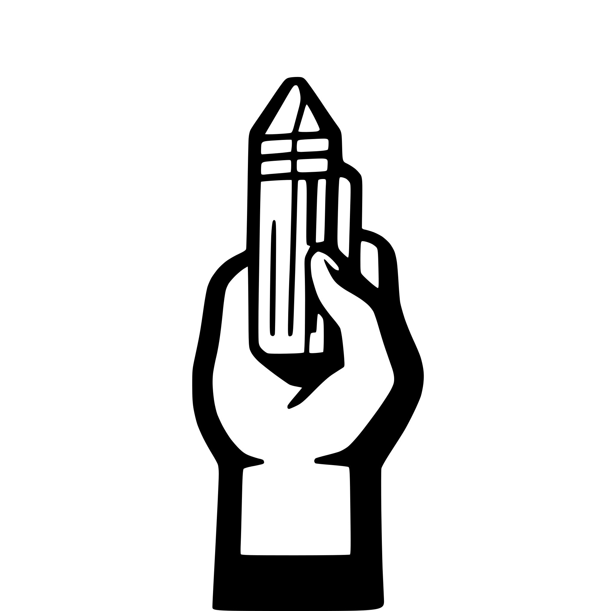 AI-generated SVG of 'hand holding a pencil'