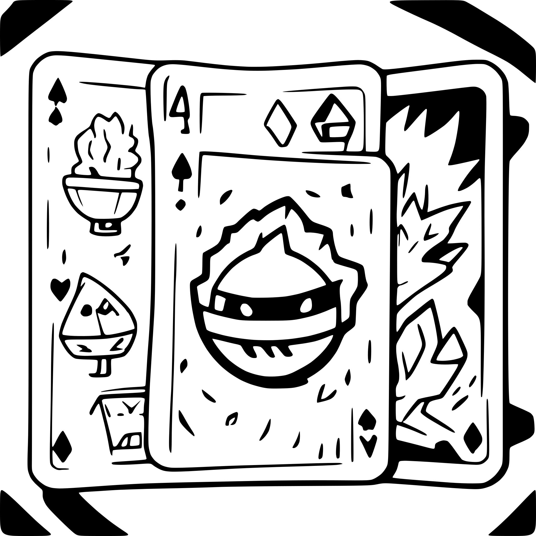 AI-generated SVG of a 3 line art playing cards fanned out, the middle one has a pokeball image on it and flames coming off it