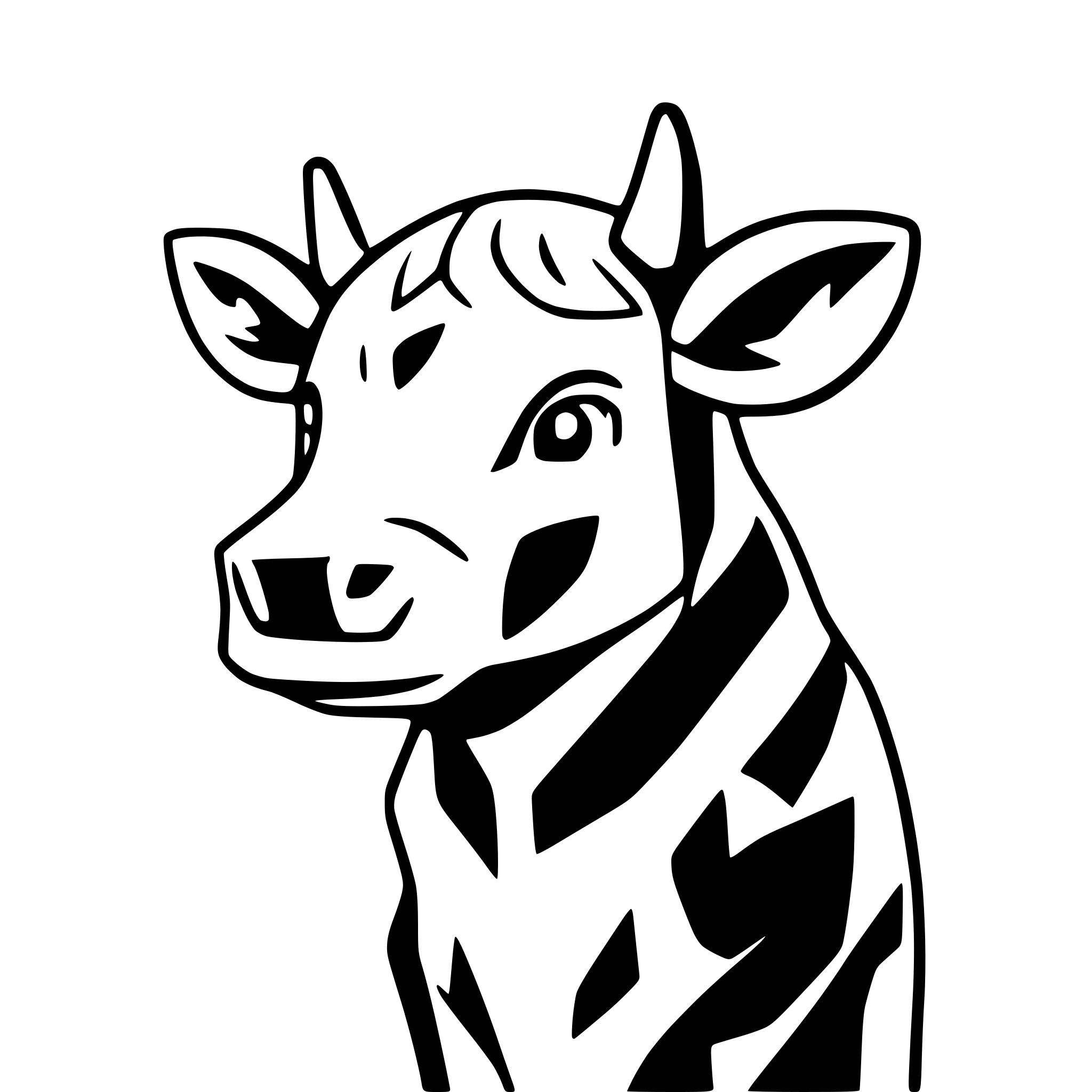 AI-generated SVG of 'full body of a cow'