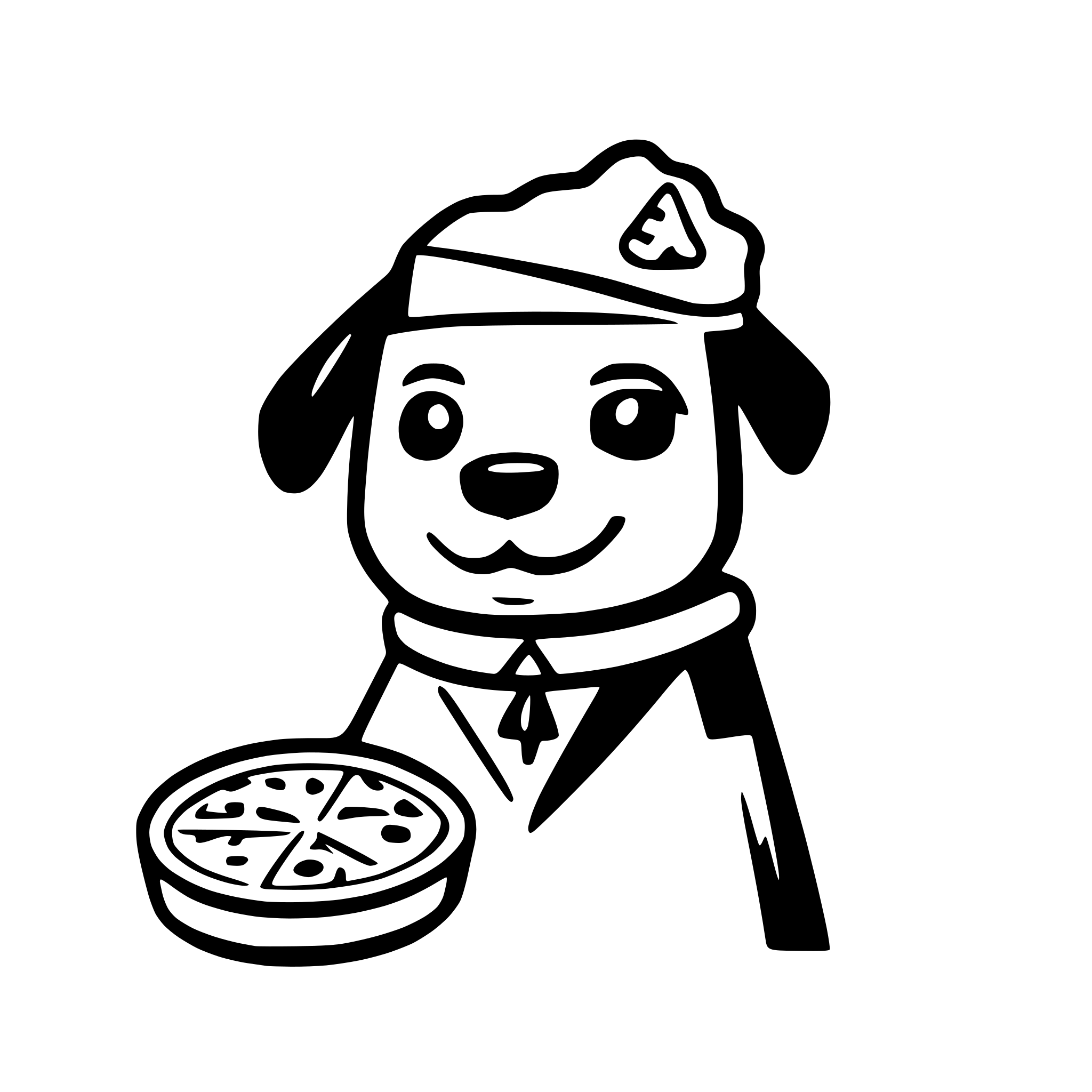 AI-generated SVG of 'dog pizza accountant'