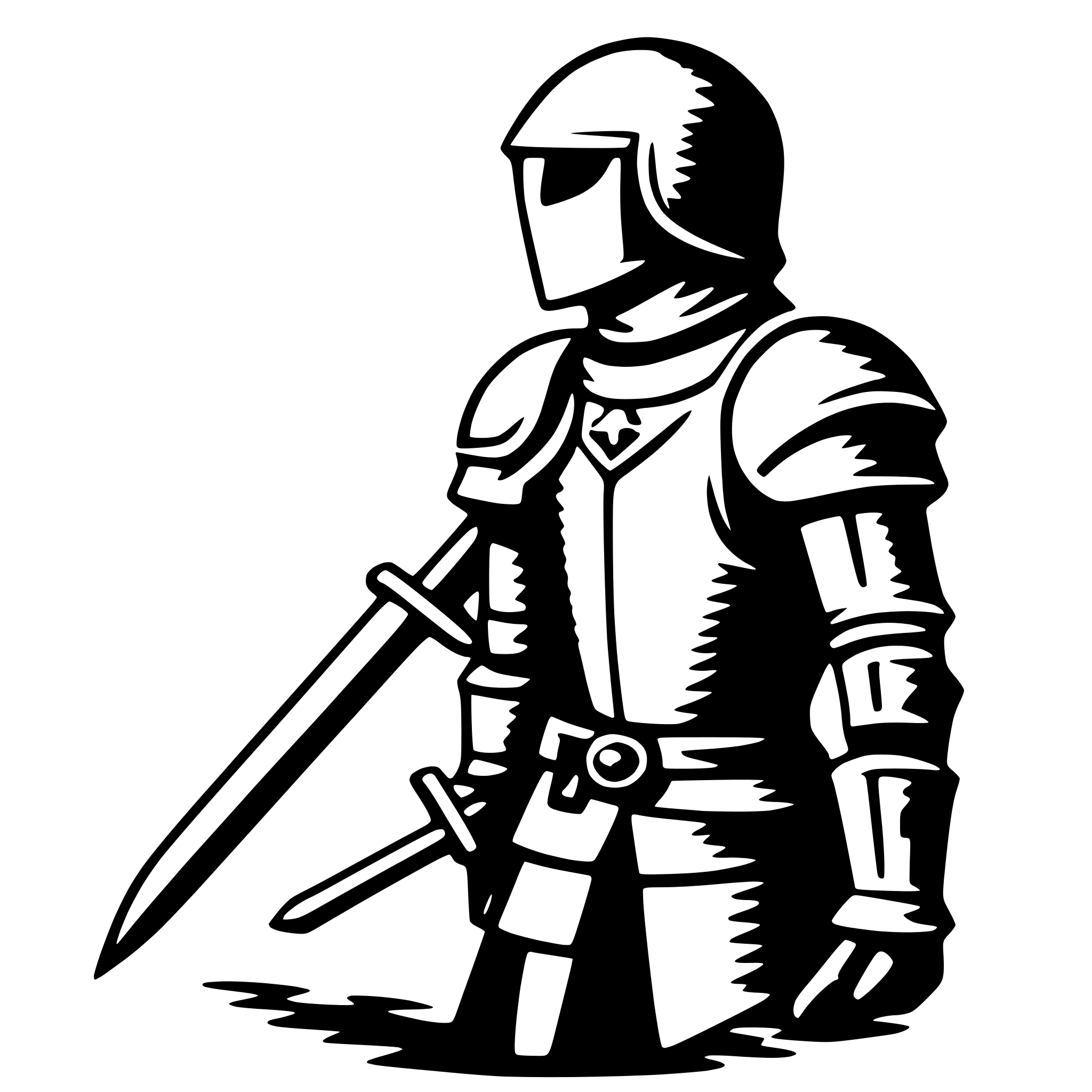 AI-generated SVG of 'knight'