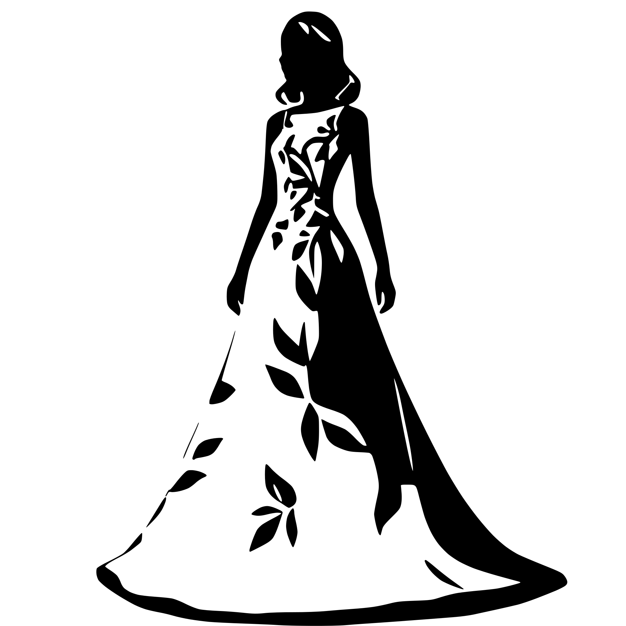 AI-generated SVG of a mode designing dress