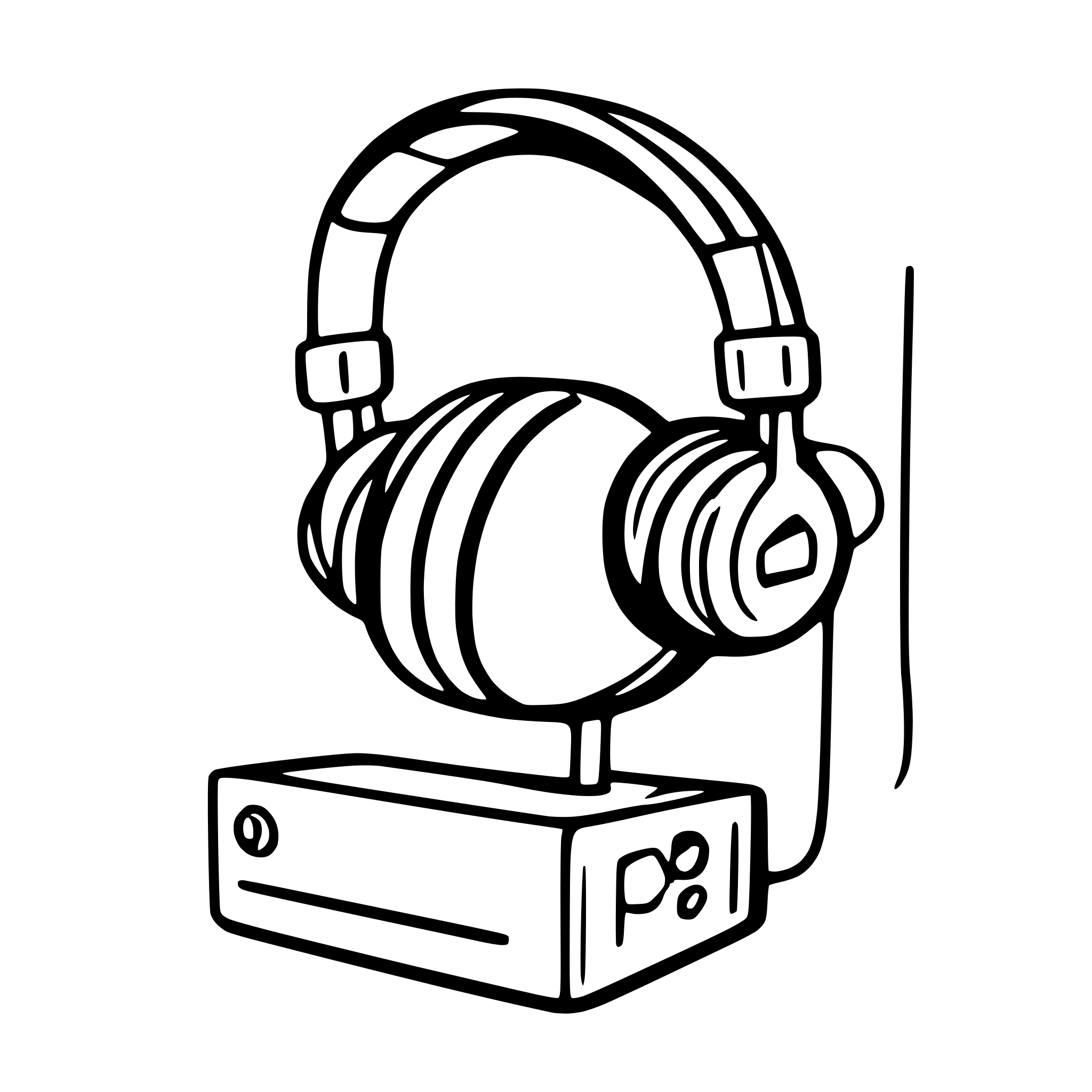AI-generated SVG of a music player