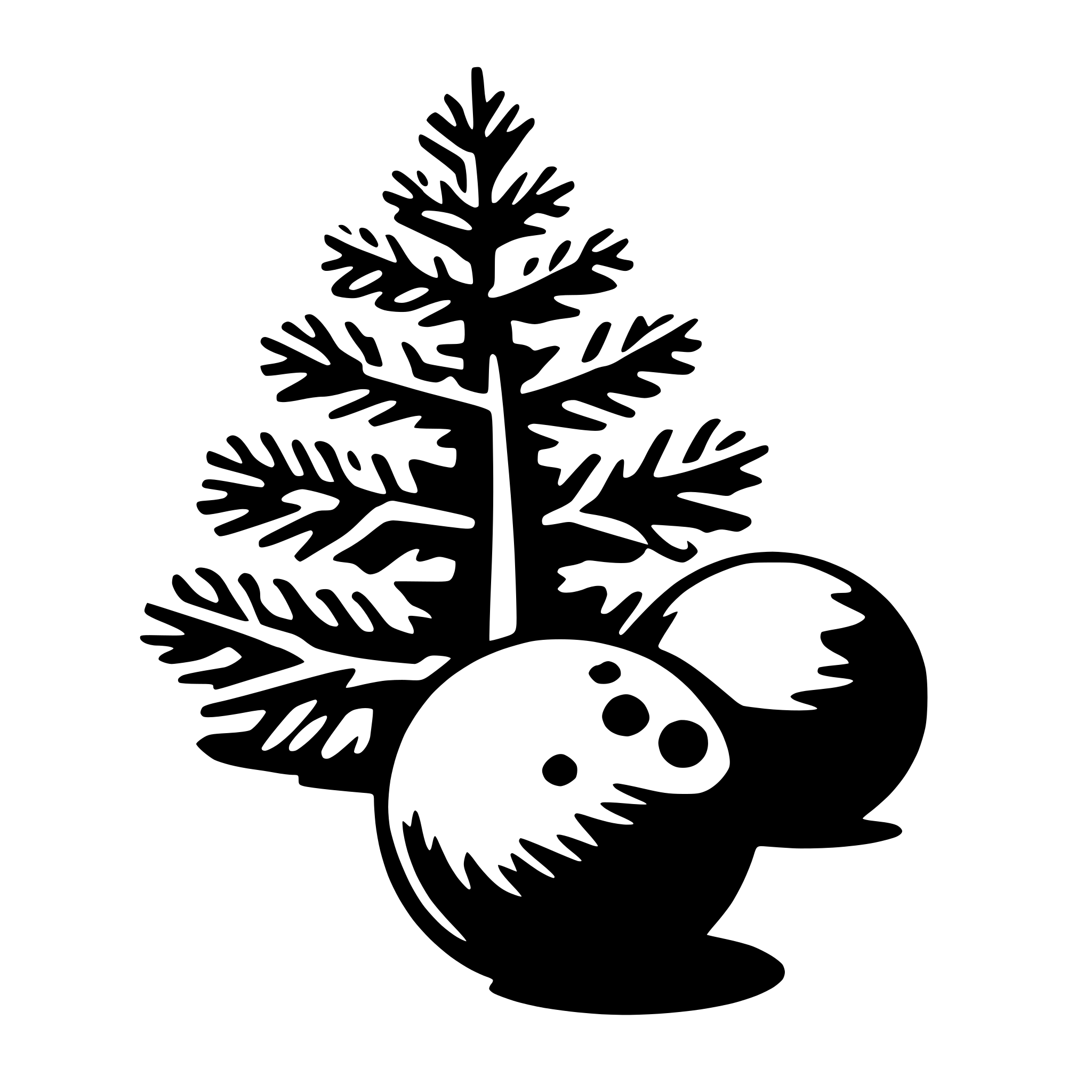 AI-generated SVG of a christmas tree balls