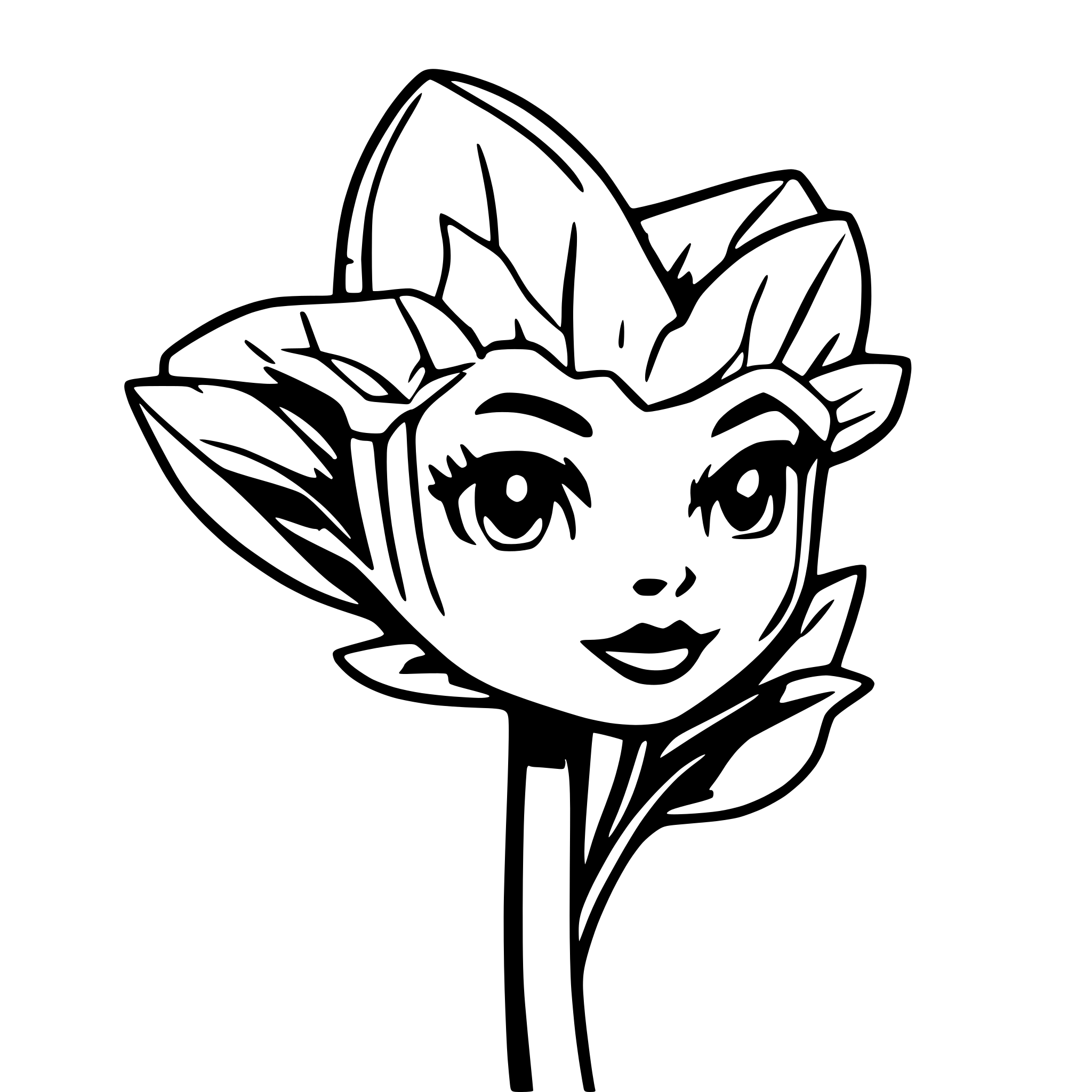 AI-generated SVG of 'Head of a daffodil'