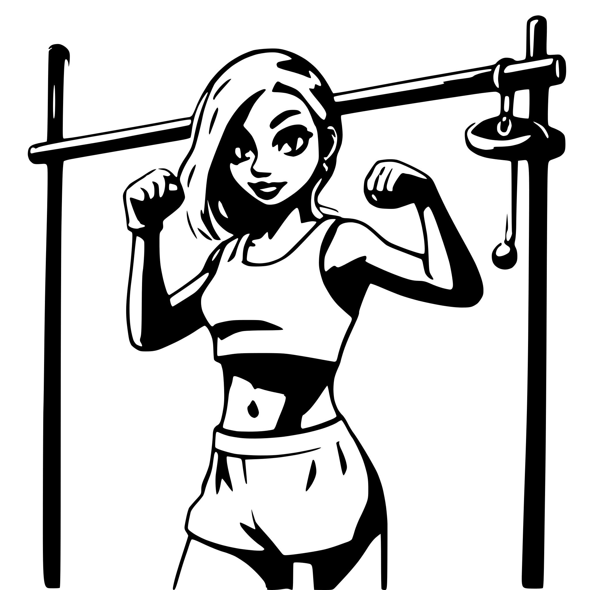 AI-generated SVG of 'african woman working out'