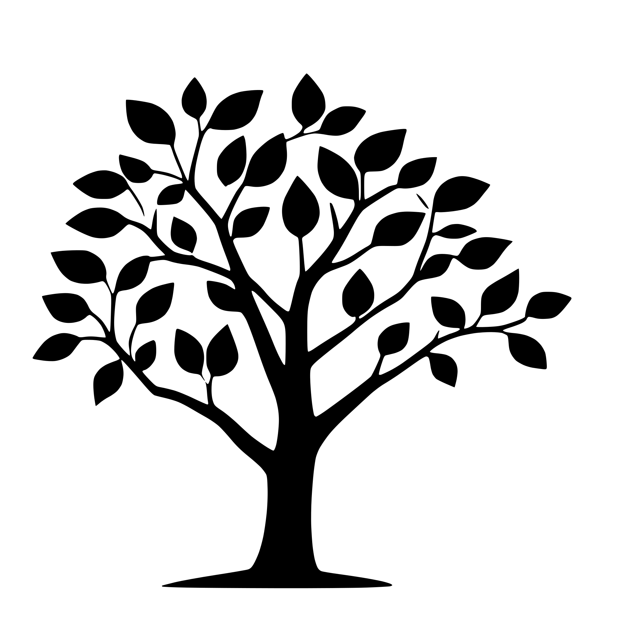 AI-generated SVG of a leafy tree