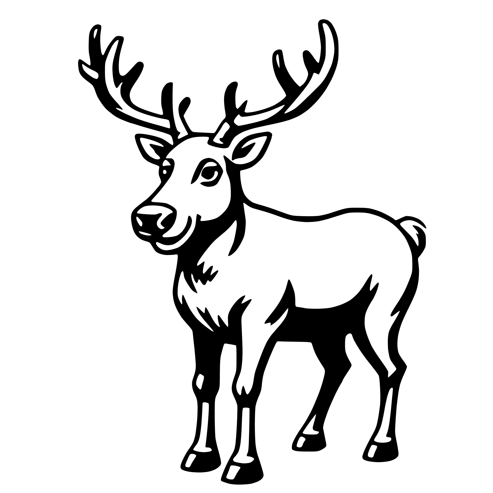 AI-generated SVG of 'reindeer'