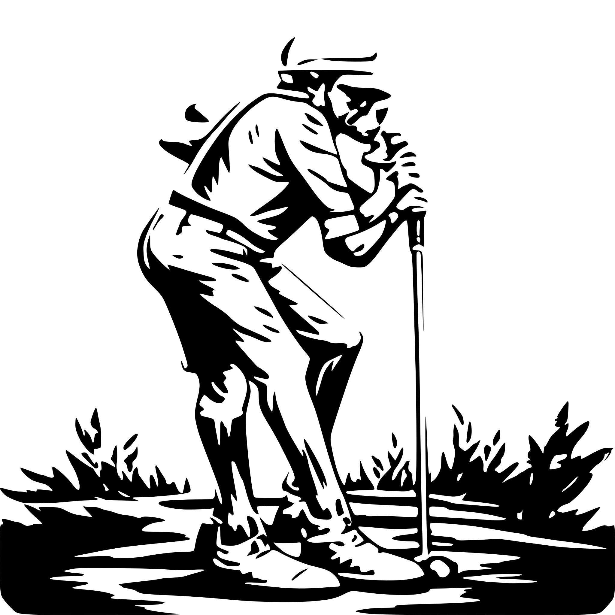 AI-generated SVG of a golf player