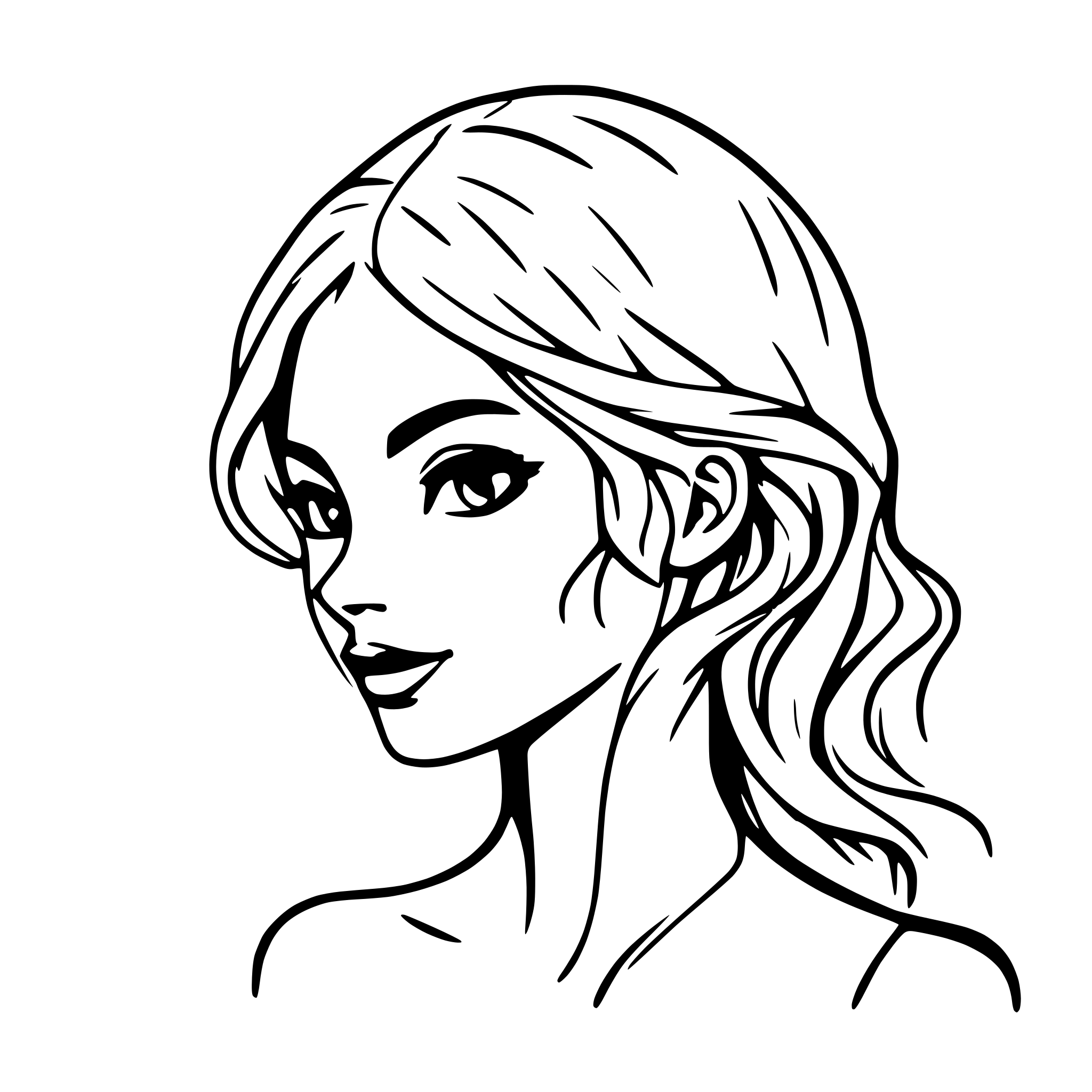 AI-generated SVG of a display the name Klara in script with a scroll frame