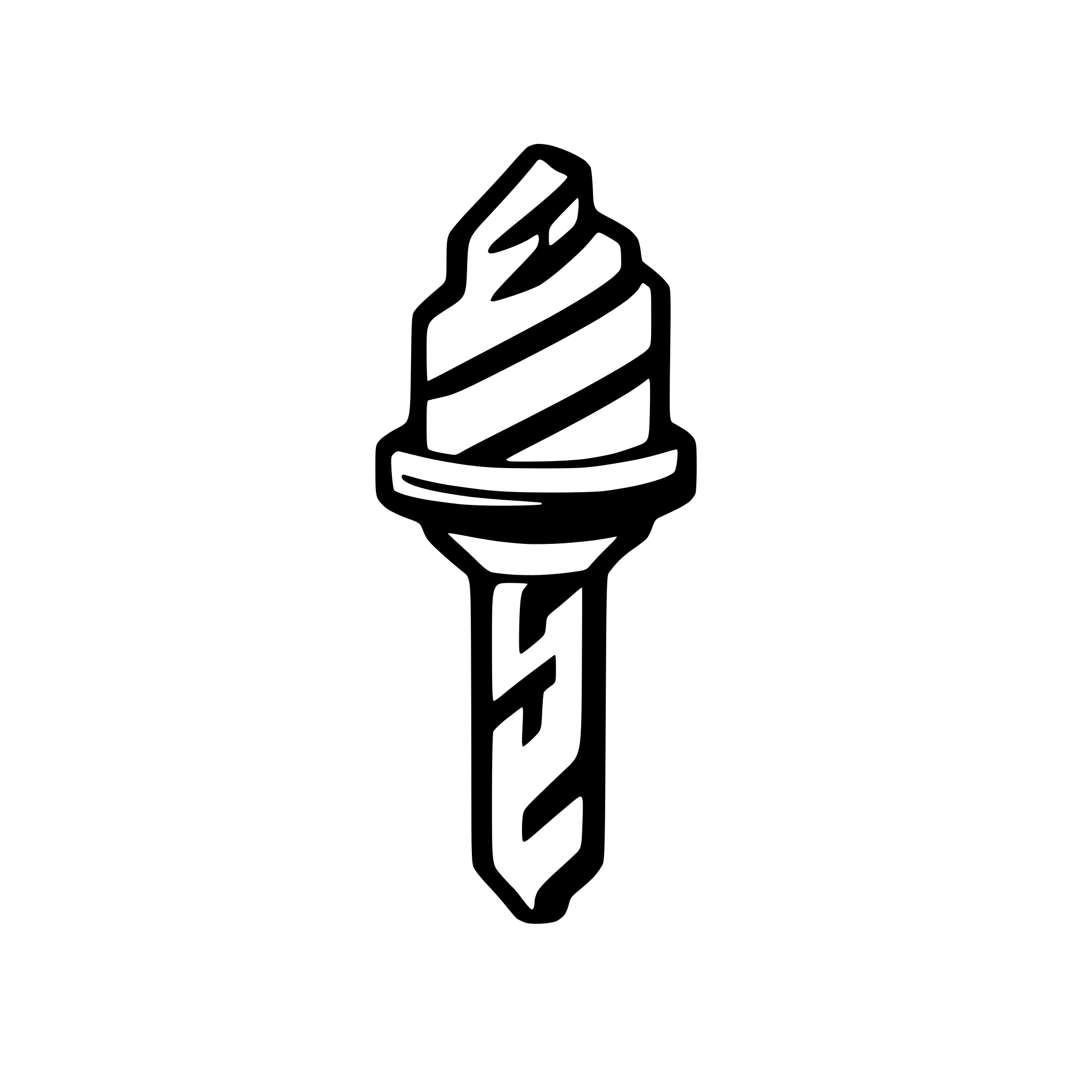 AI-generated SVG of a twist drill bit svg icon, Lucide style