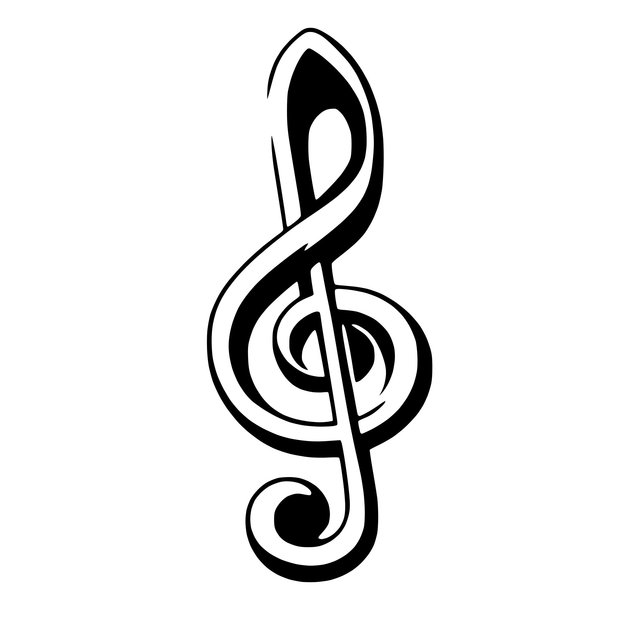 AI-generated SVG of 'Treble clef'