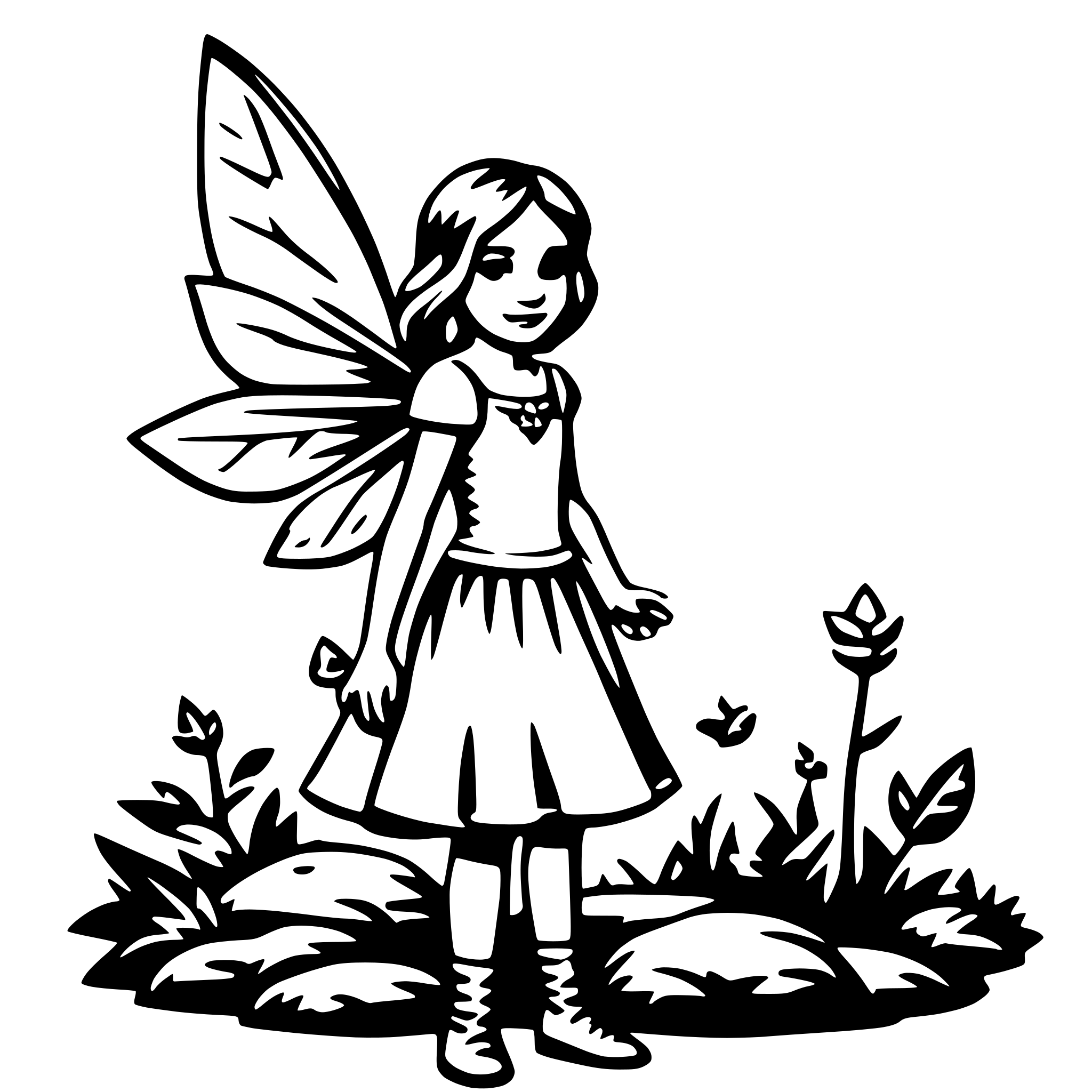 AI-generated SVG of 'woodland fairy'