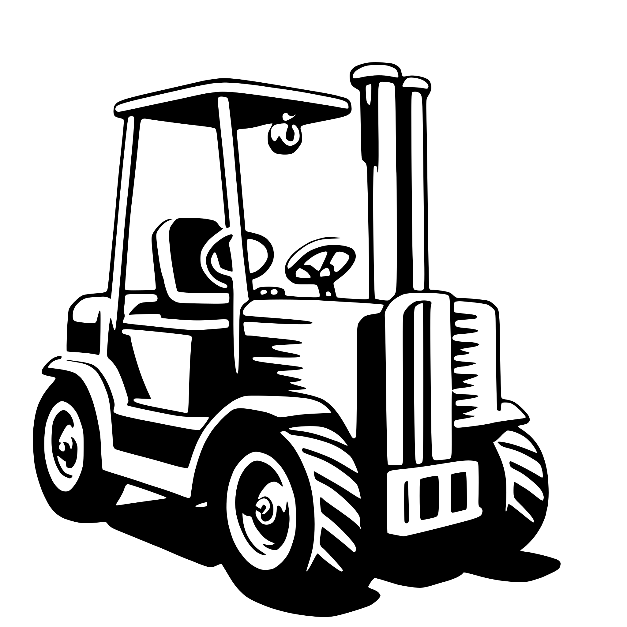 AI-generated SVG of a forklift