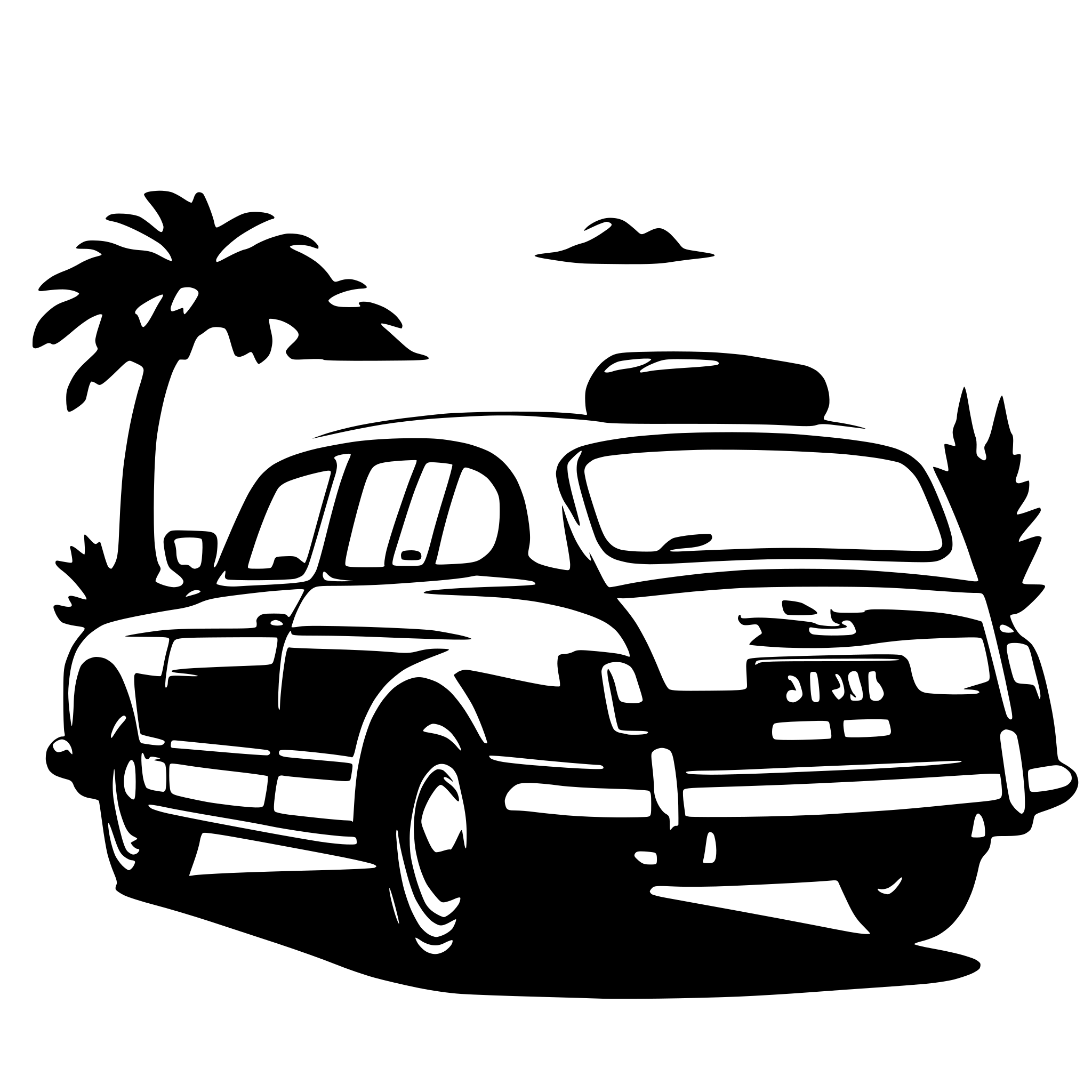 AI-generated SVG of a Saab 96