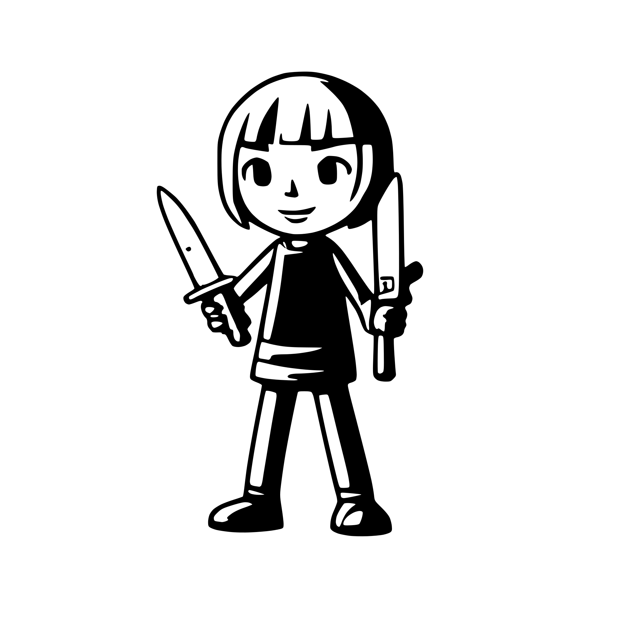 AI-generated SVG of a A simple stick figure character with A knife originally designed to be mounted on a rifle AI-generated SVG of a A simple stick figure character with A knife originally designed to be mounted on a rifle