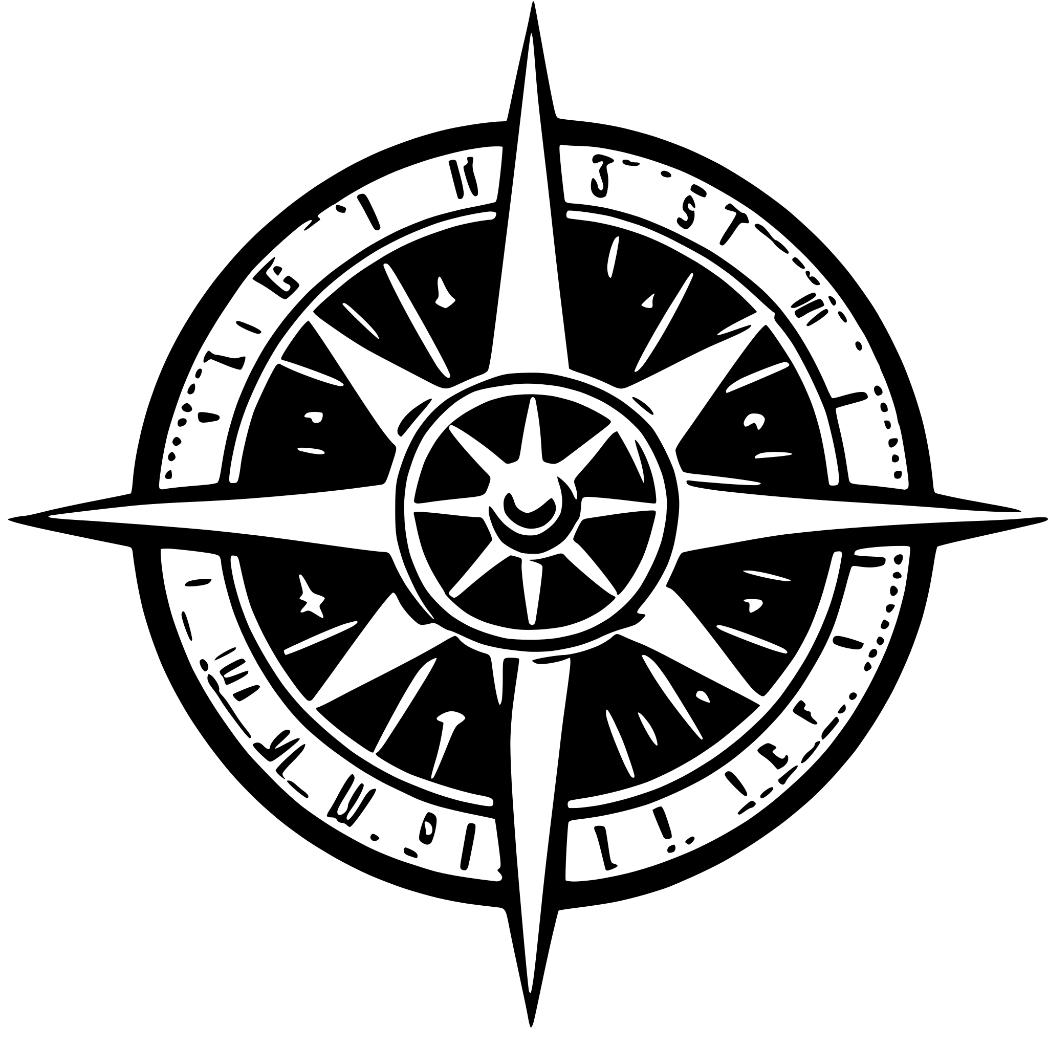 AI-generated SVG of 'East Islip New York compass rose'