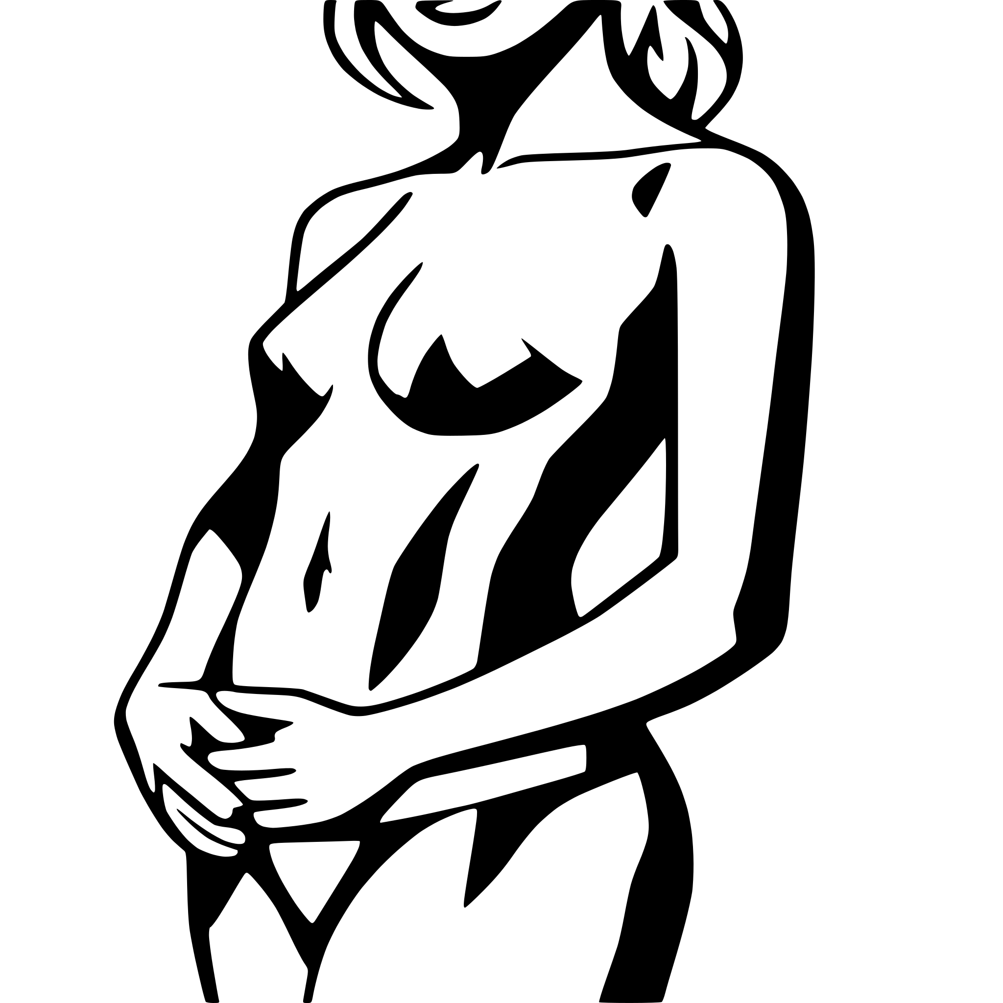 AI-generated SVG of a black and white female nude body